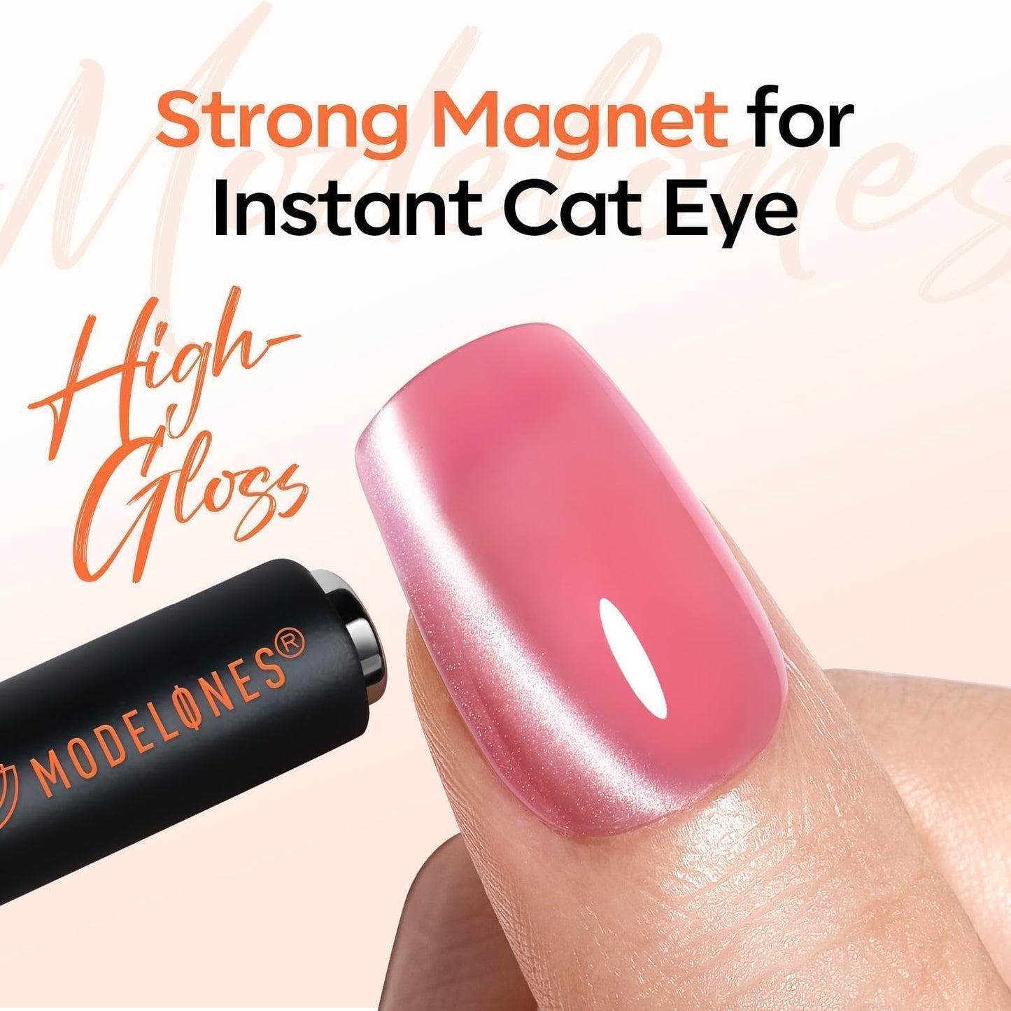 modelones Cat Eye Magnet Set for Nails, Heart Cat-Eye Scissor-Shaped Magnets Tool, 2 IN One Cylinder Cat Eye Magnet with Ball Magnets, French & Black Hole Nail Magnet Guides for Cat-Eye Nail Effect
