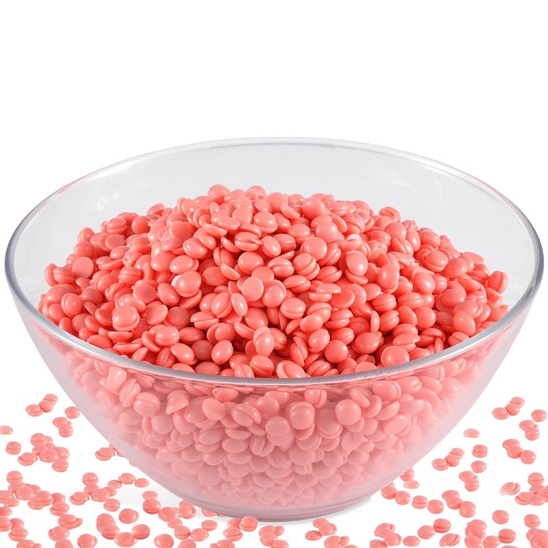 PURPLESKY 5lbs Hard Wax Beads Bulk, Professional Hair Removal Wax Kit for Coarse Hair & Sensitive Skin, Low Temperature, Microwavable, Painless Brazilian, Bikini, Face, Leg, Body Home Use, Pink
