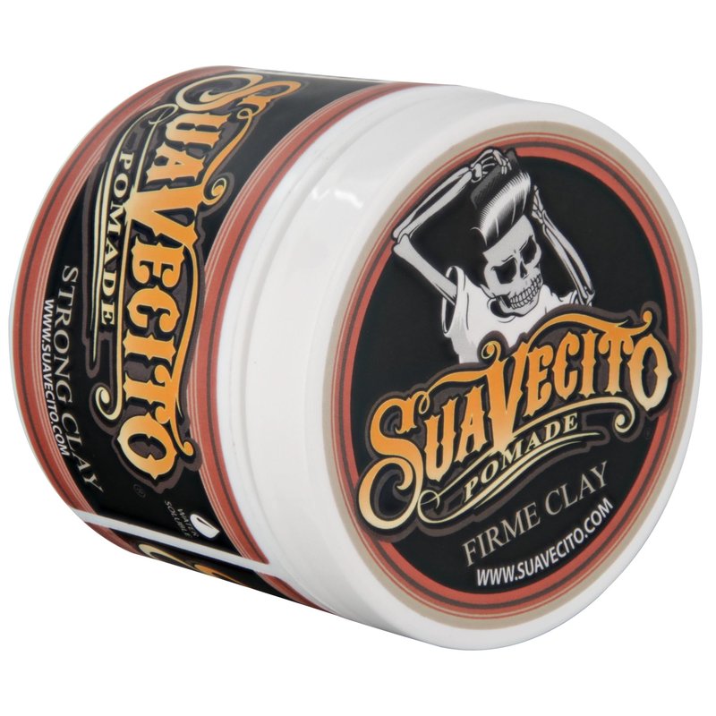 Suavecito Pomade Firme Clay for Men - Strong Hold, Low Shine Matte Finish - Professional Hair Styling Clay for Added Volume and Definition - 5 oz