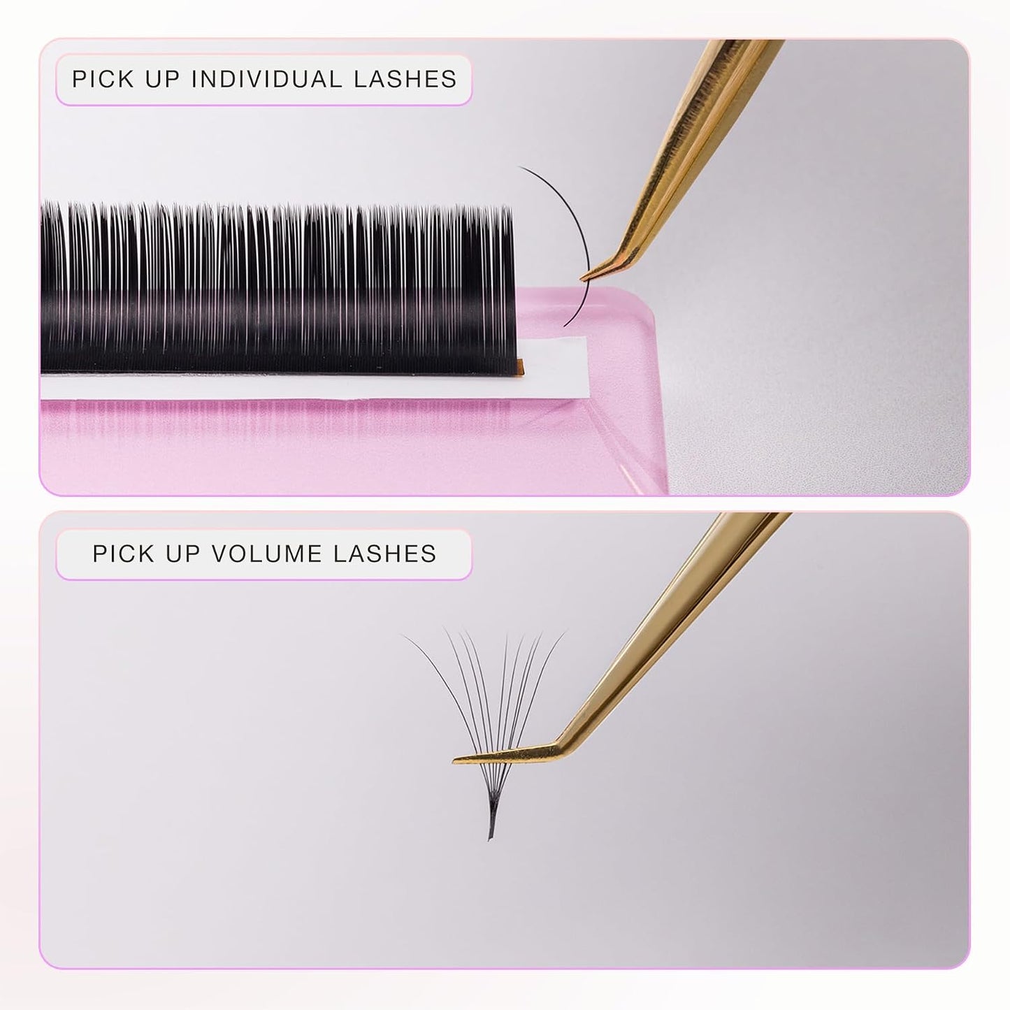 Curacoro Lash Tweezer - Precision Fiber Tip Grip for Eyelash Extensions | Multi-Shape Silver Tweezers for Volume & Isolation