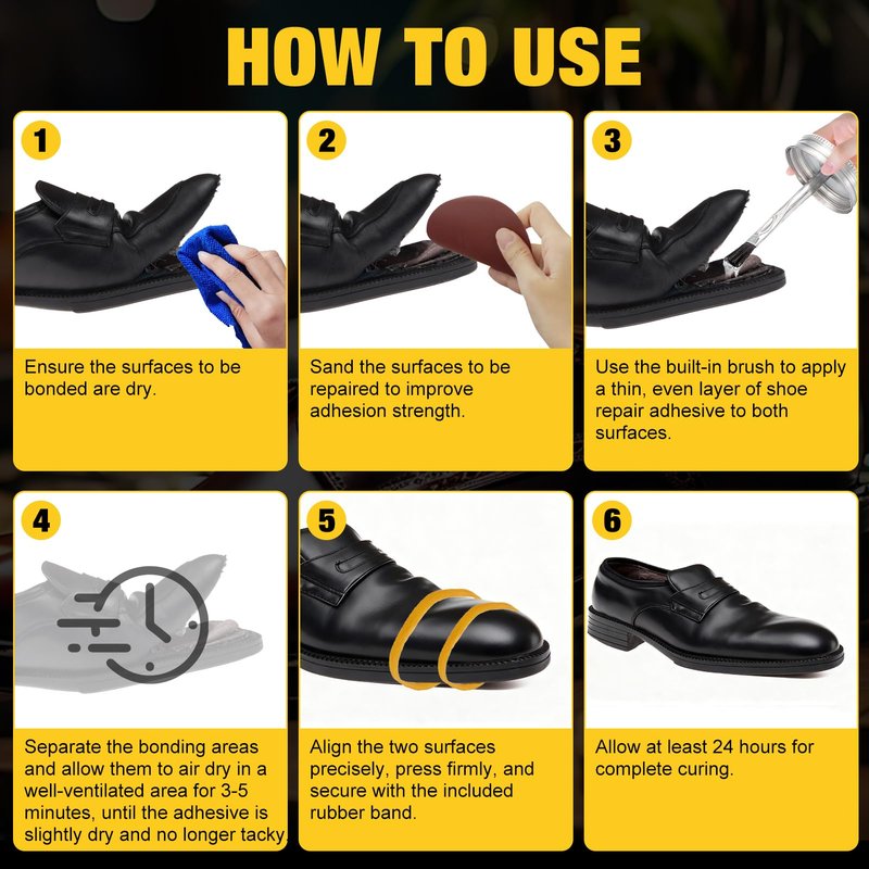 kuailaya Glue for Shoes, Shoe Repair Glue 5.99 oz Clear Shoe Cement High-Strength Adhesive Flexibility Waterproof Quick Drying Durable for Sneakers Boots and Rubber Soles