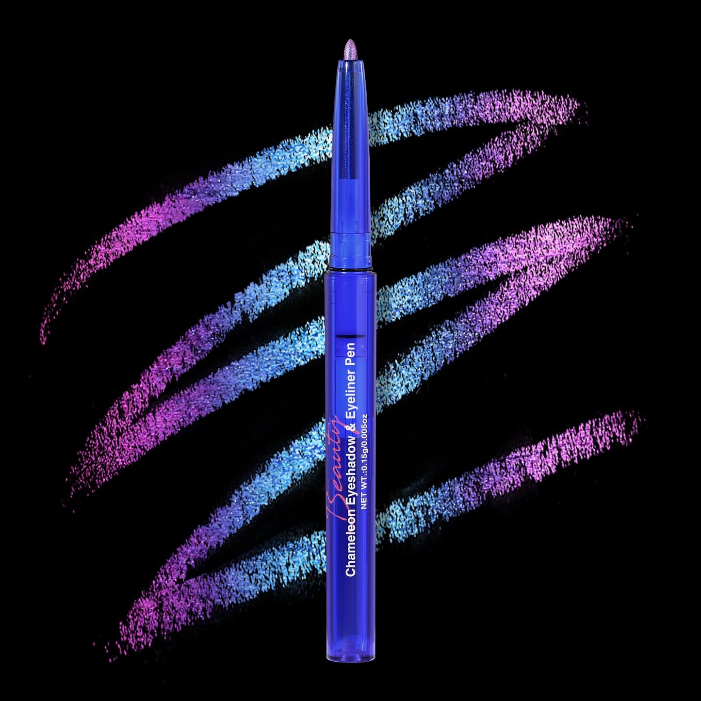 UCANBE Chameleon Eyeshadow & Eyeliner Gel Pencil-Multichrome Shifting Colors Metallic Glitter Eye Makeup,Waterproof Long-Lasting Smudge-Proof Multi-Dimensional Color (Periwinkle Blue to Deep Amethyst)