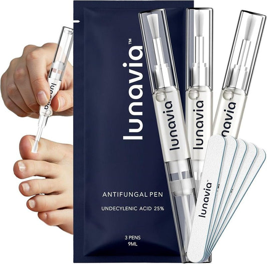 Antifungal Pen for Athlete’s Foot & Jock Itch - 25% Undecylenic Acid with Tea Tree & Aloe - 3-Pack Twist Pen (9ML)