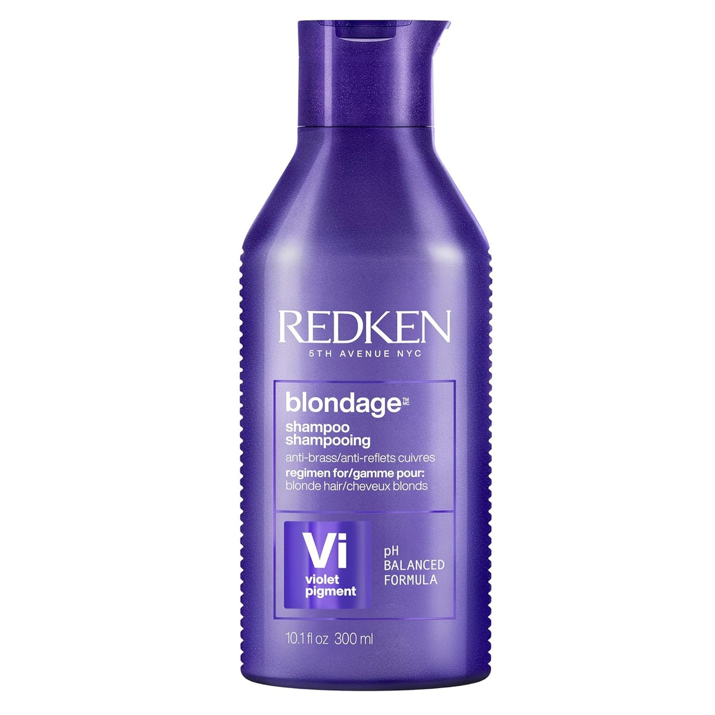 Redken Blondage Purple Shampoo - Neutralizes Brassy Tones for Blonde, Bleached & Highlighted Hair | Color Depositing, 10.1 oz