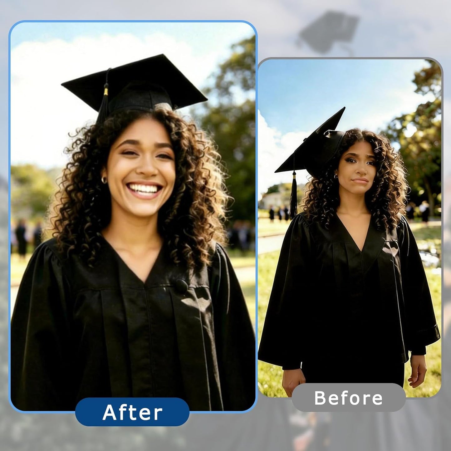 Graduation Cap Headband Insert - Securely Fit Your Grad Cap on Curly, Braided, or Straight Hair | Four Leaves Clover Design