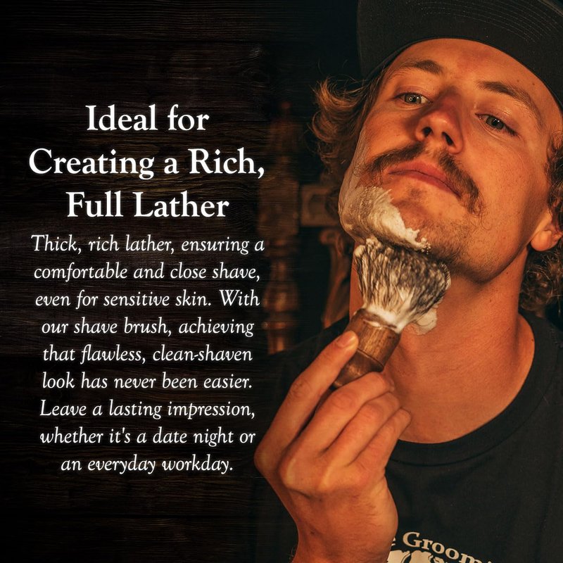 Shaving Kit for Men – Traditional Wet Shave Set with 4oz Shaving Soap, 3oz Tea Tree Oil, Badger Brush & Skull Bowl – For Use with Safety Razor or Straight Razor – Barber Grooming