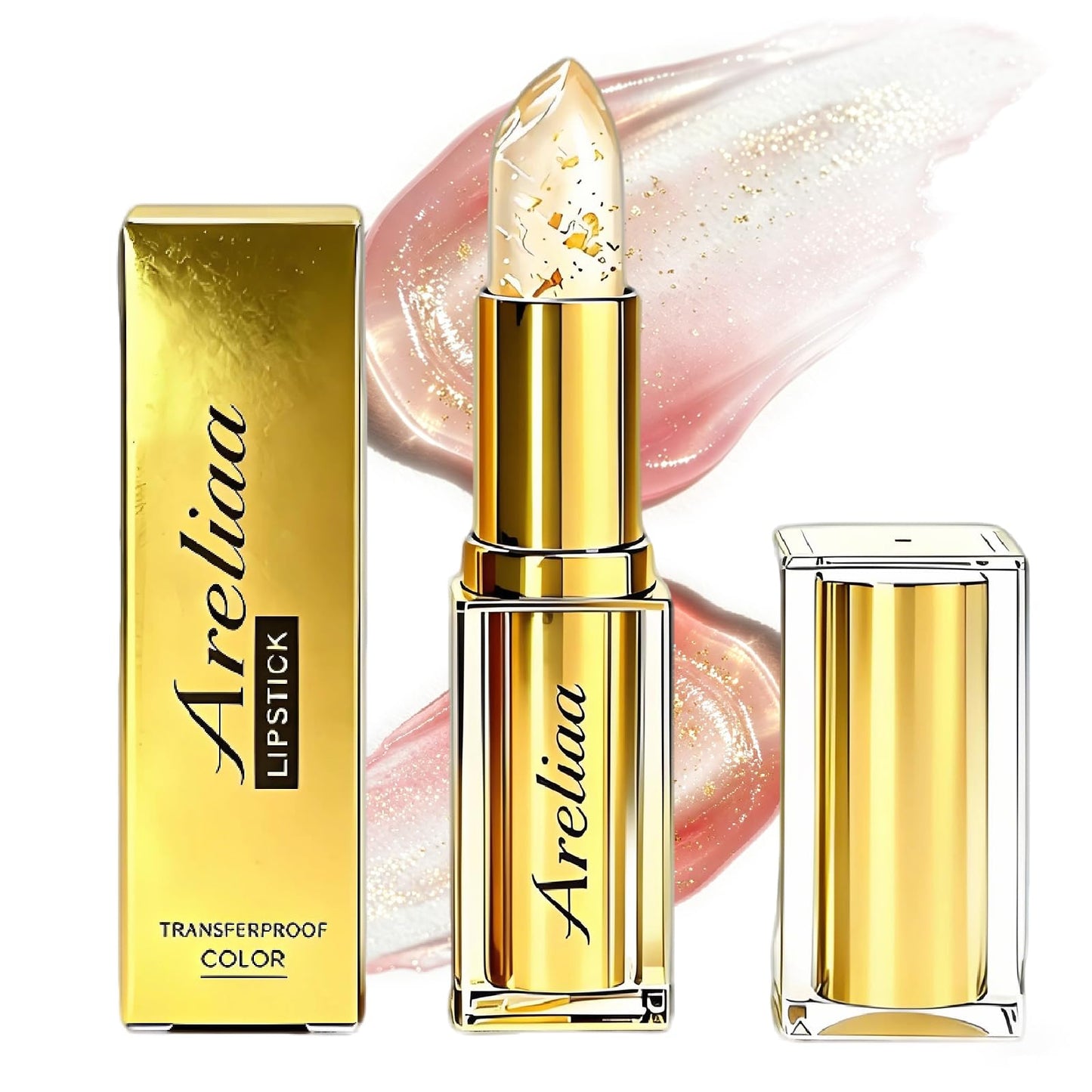 Areliaa Signature Lipstick for Older Women, Skin-Adaptive Lipstick, Ph Color Changing Clear Jelly, Long-Lasting Hydration, Transfer-Resistant & Nourishing Lip Stick (1pc)