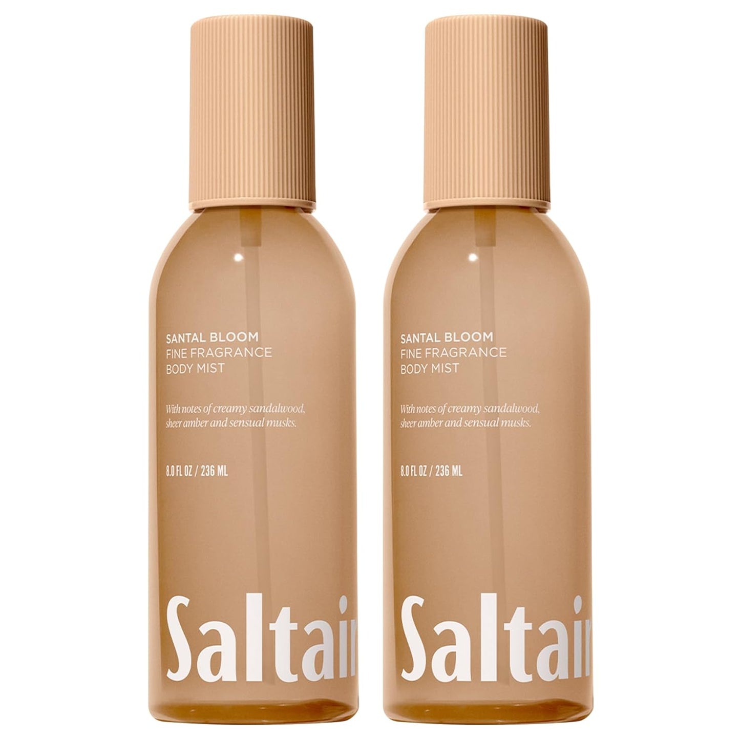 Saltair Body Mist - Lightweight Fine Fragrance Spray with Santal Bloom Scent | 2-Pack 8oz Bottles