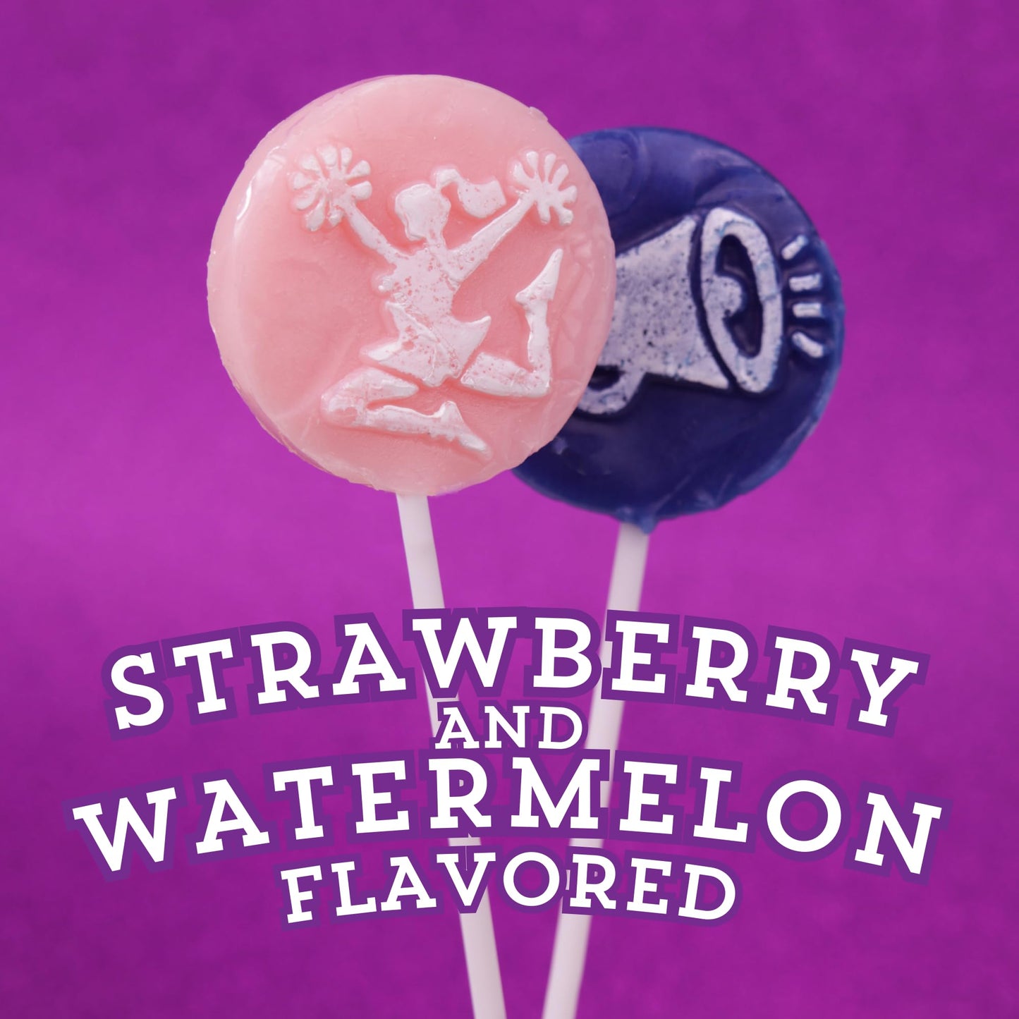Cheer Tattoo Lollipops, Team Party Favor Candy Gifts, Pack of 24