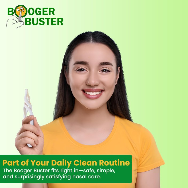 BOOGER BUSTER, Nose Cleaner, Massaging for The Nose, Essential Cleaner, Unique Sensation, Must-Have, White