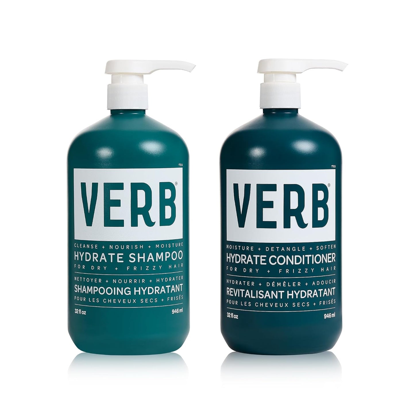 Hydrate Shampoo & Conditioner Duo - Nourishing Formula for Dry, Frizzy Hair | Amber + Warm Jasmine Scent
