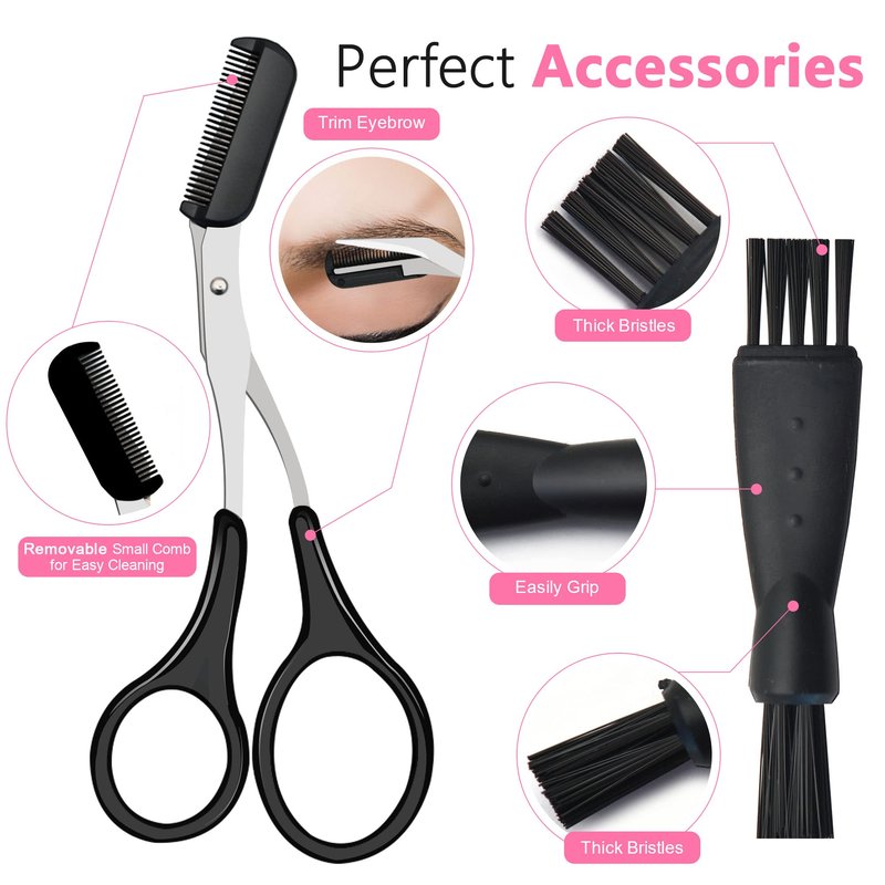 Molisaka Eyebrow Razor Pack, Multipurpose Dermaplaning Face Razors for Women Facial Hair Removal/Exfoliating/Eyebrow Face Shavers/Peachfuzz, Bulk Straight Eyebrow Trimmers for Women