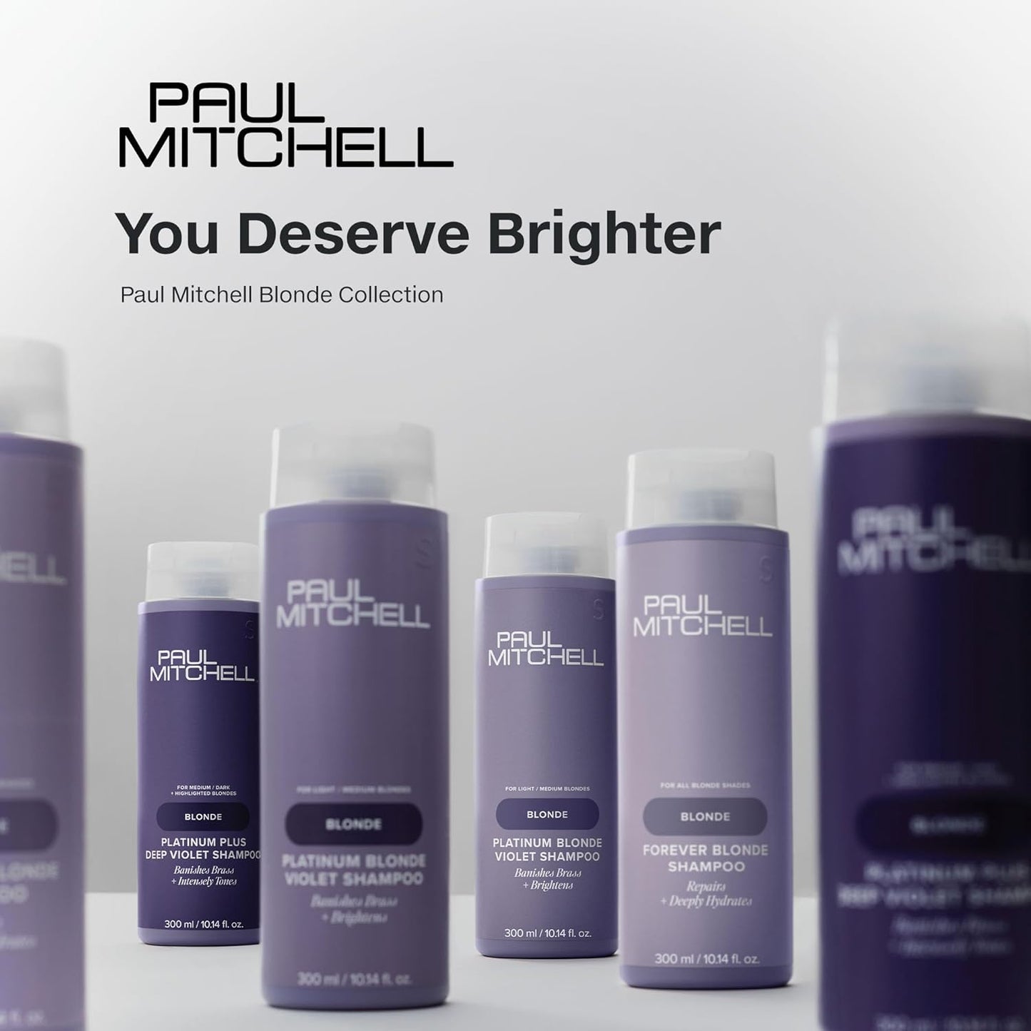 Paul Mitchell Platinum Blonde Violet Shampoo - Banish Brass, Brighten Light to Medium Blonde, Silver, Gray, White Hair