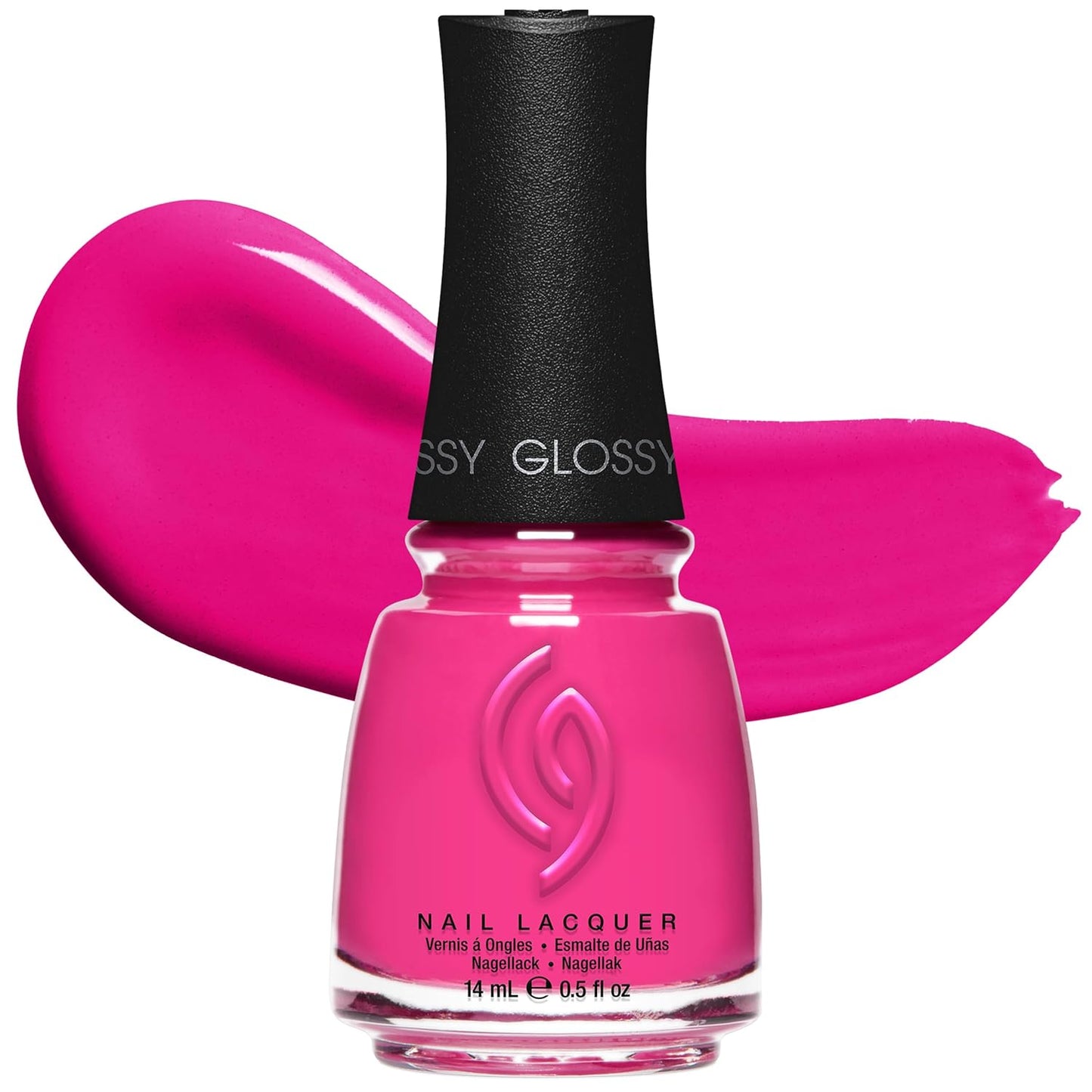 China Glaze Nail Lacquer - Moment in the Sunset Coral Pink Polish | Quick Dry, Chip Resistant, Shimmer Finish, 0.5 fl oz