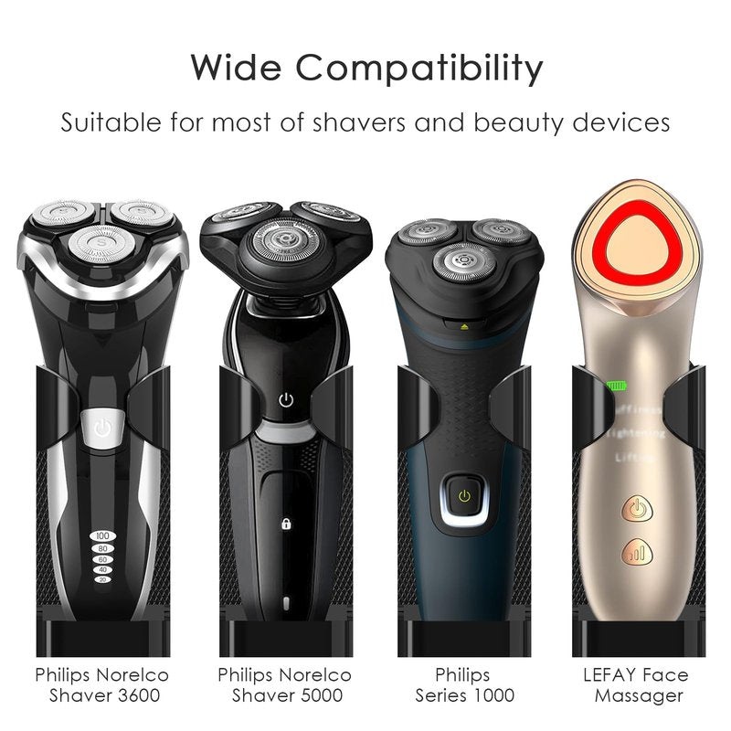 Linkidea 2 Pack Wall Mount Electric Shaver Holder, Self-adhesive Shower Organizer for Philips 7, 9 Series, Bathroom Razor Stand (Black)