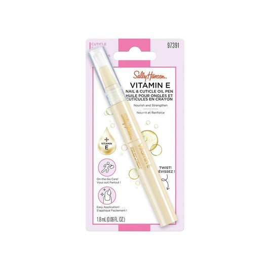 Sally Hansen Vitamin E Nail & Cuticle Treatment Pen - Nourishing Apricot Oil Formula for Smooth, Healthy Nails | Easy, Mess-Free Care