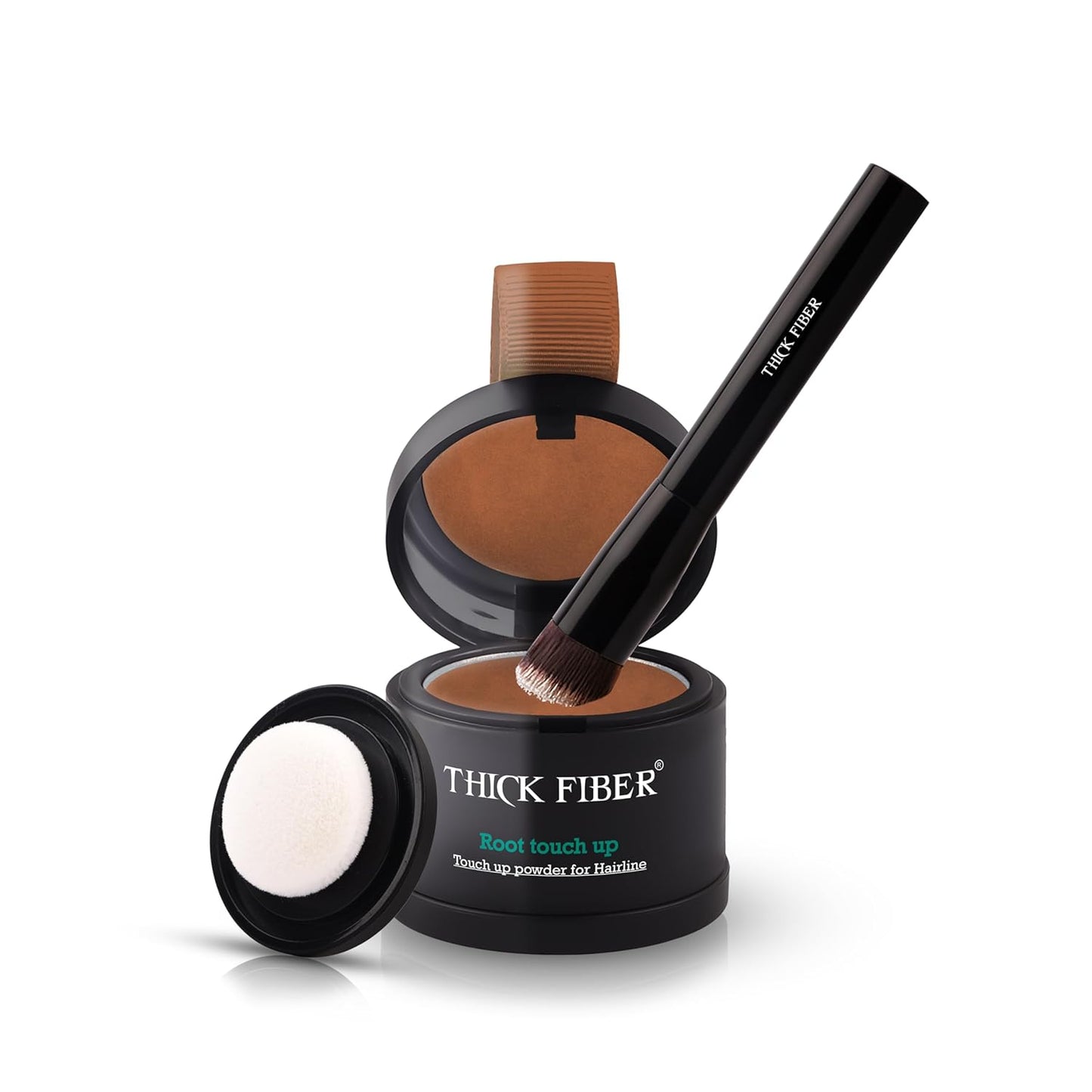 Root Touch Up Set - Water & Sweat Resistant Hair Loss Concealer for Thinning Hair | Auburn Hairline Powder & Brush