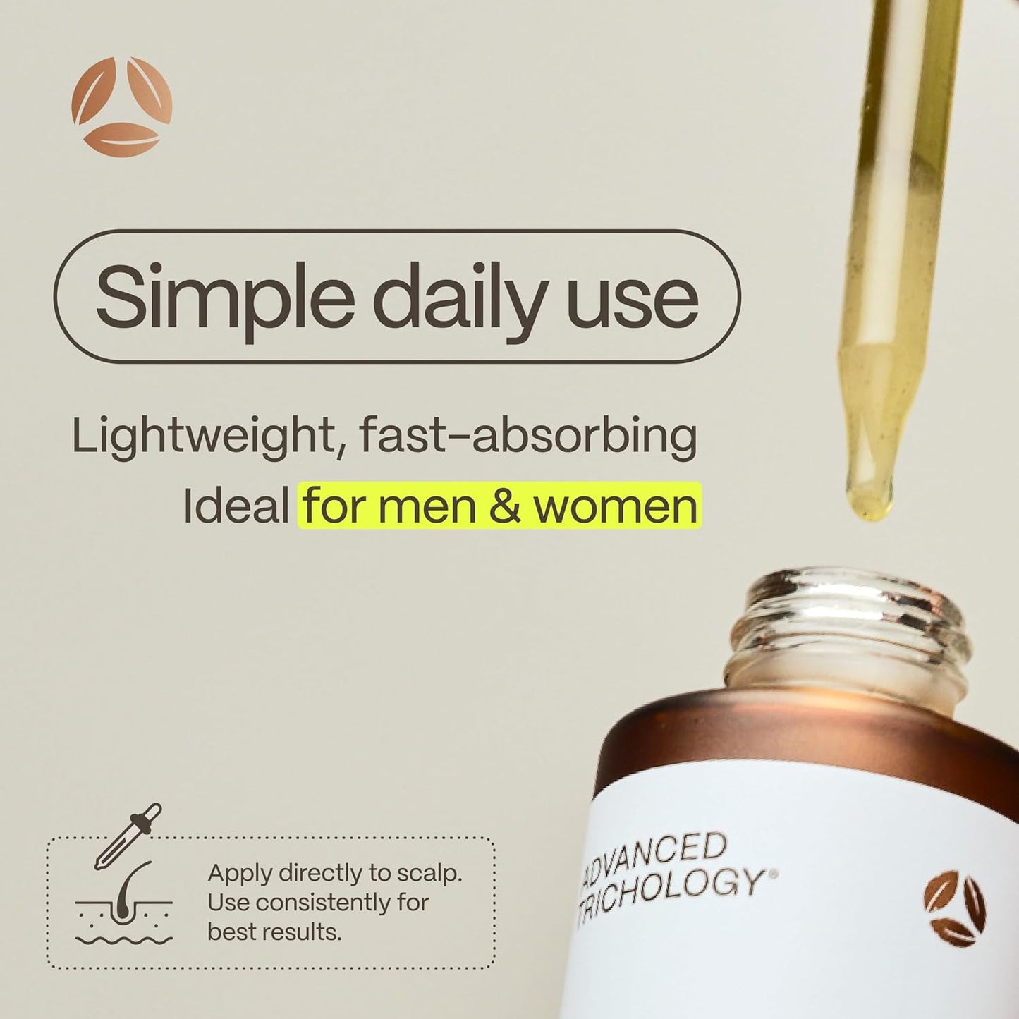 HairStem Follicle-Boosting Serum for Thicker, Fuller Hair - Triple-Action Formula for Hormonal & Nutritional Support