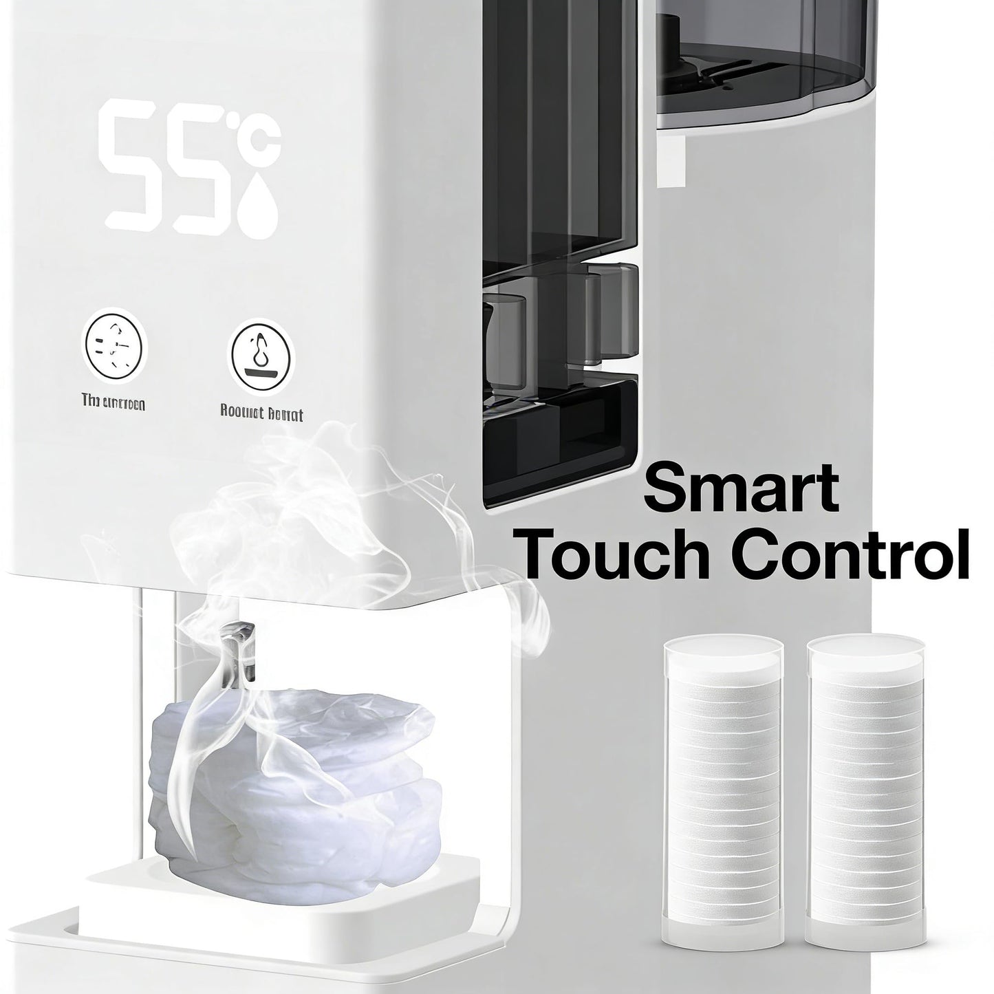 Hot Face Towel Dispenser, Disposable Hot Towel Dispenser, 131°f Adjustable Constant Temperature, Heats up in 5 Seconds, Disposable Face Towel Warmer Dispenser, For Facials