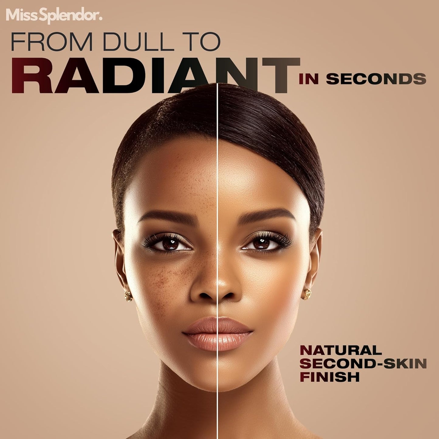 Beauty Balm Skin Tint - Serum-Boosted Stick for Black Women | Hybrid Foundation with Sheer-to-Light Buildable Coverage (Shade 6)