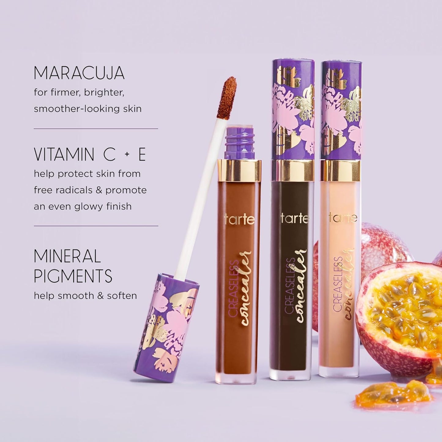 Tarte Maracuja Creaseless Full-Coverage Concealer - Waterproof, Hydrating Formula for Dark Circles & Blemishes | Vegan & Cruelty-Free