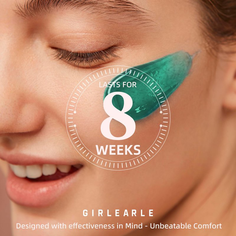 GIRLEARLE 2.5lb Wax Beads for Hair Removal, Brazilian Bikini Hard Wax for Sensitive Skin, Hard Wax beads Perfect for Full Body Eyebrow, Facial, and Underarms at Home for Women and Men (Green Tea)