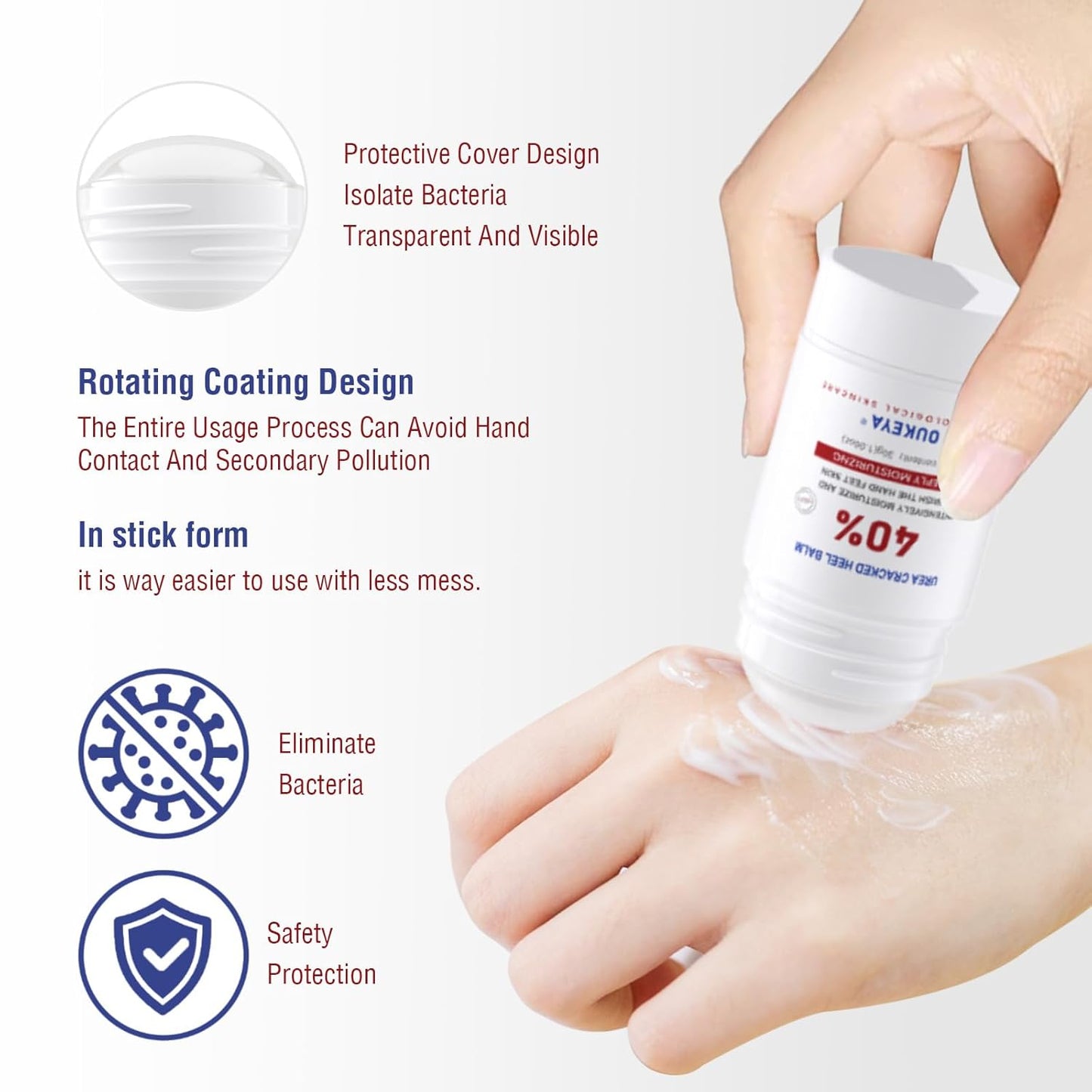 Urea Cream Stick 40% - Maximum Strength Foot & Hand Balm for Dry, Cracked Skin | 1.06 oz