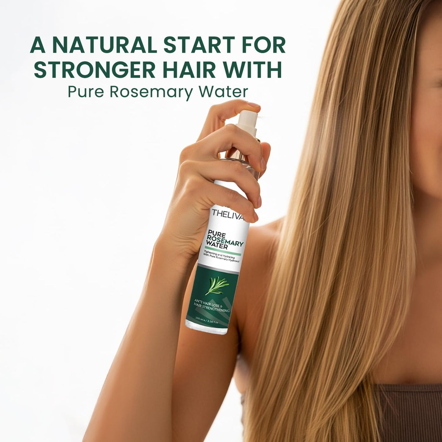 THELIVA Rosemary Water – Organic For Hair Growth Spray & Tonic | Anti Hair Loss&Dandruff | Scalp Treatment For Hair Growth | Korean Scalp Treatment | Natural Hair Spray Organic No Chemicals 3.38 oz