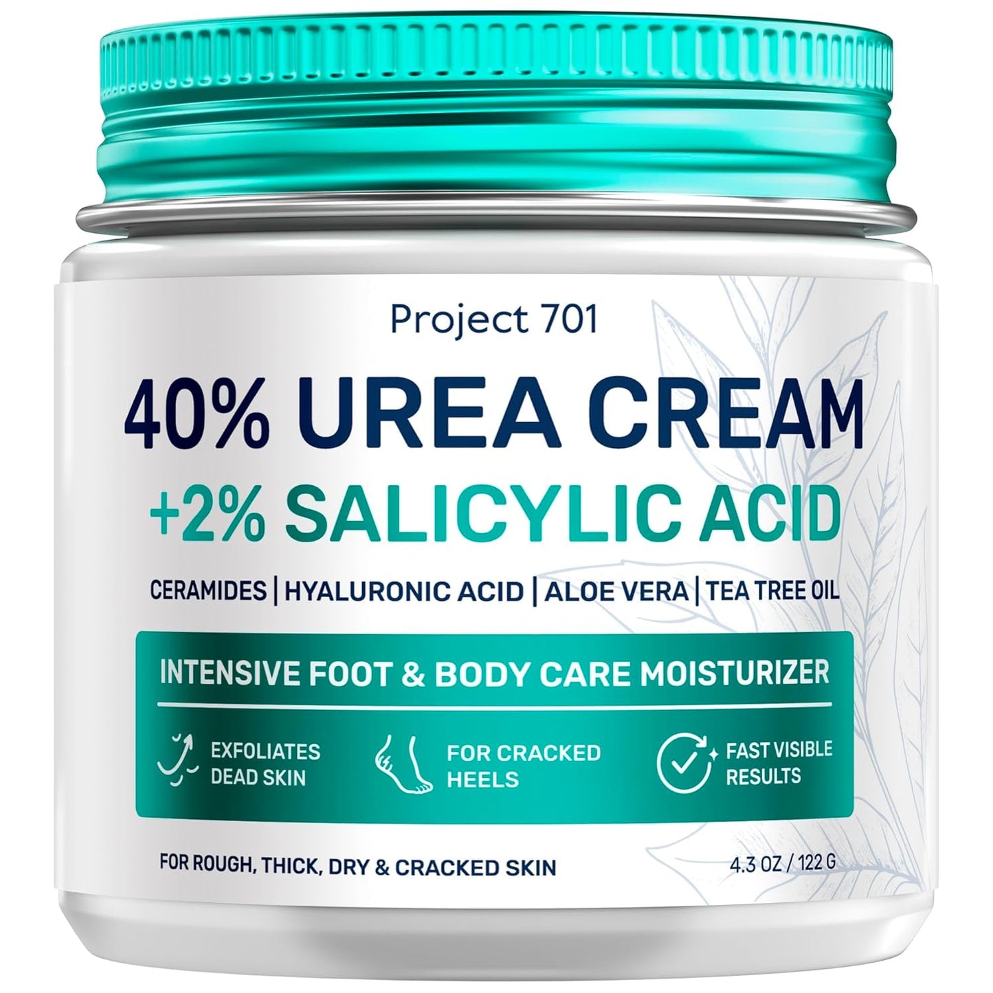 Urea Cream 40% for Feet - Maximum Strength Exfoliating Foot Lotion with Salicylic Acid | 4.3 oz