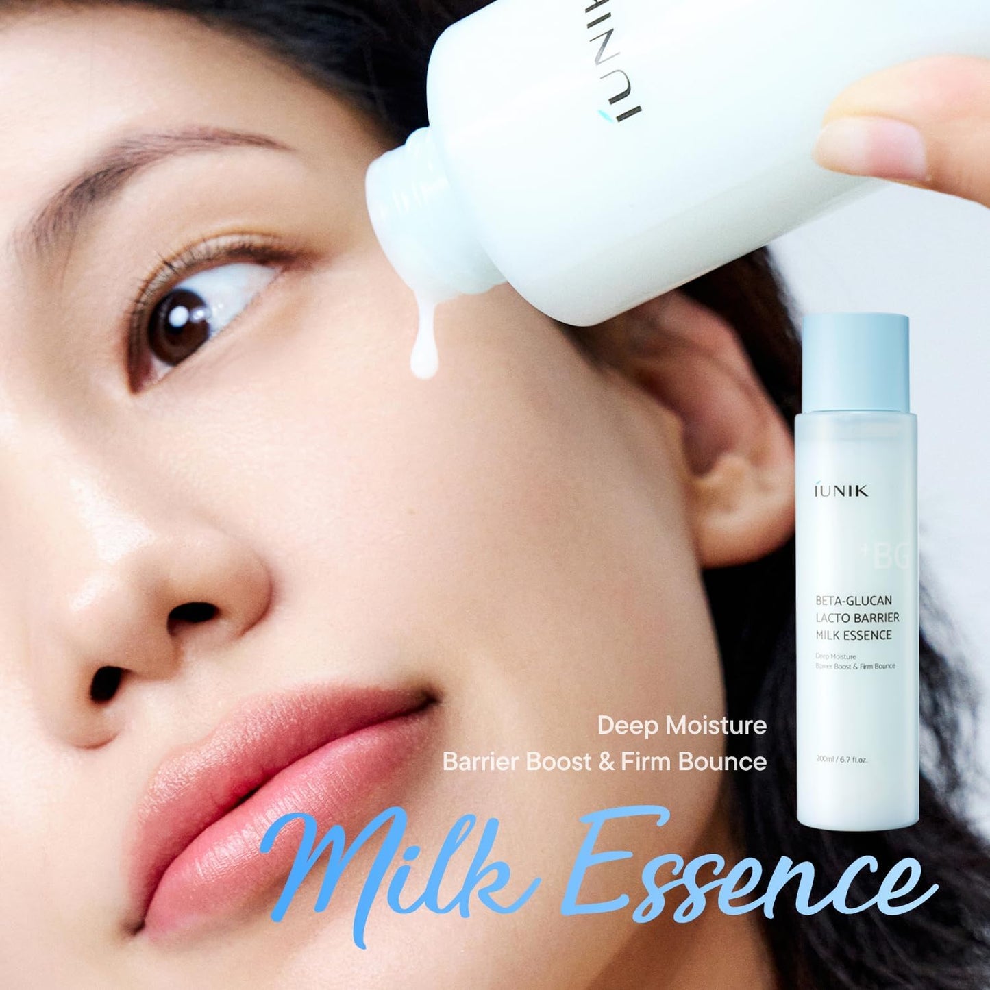 IUNIK Beta-Glucan Milky Toner Essence - Deep Hydration & Skin Barrier Care | 200ml / 6.7 fl oz