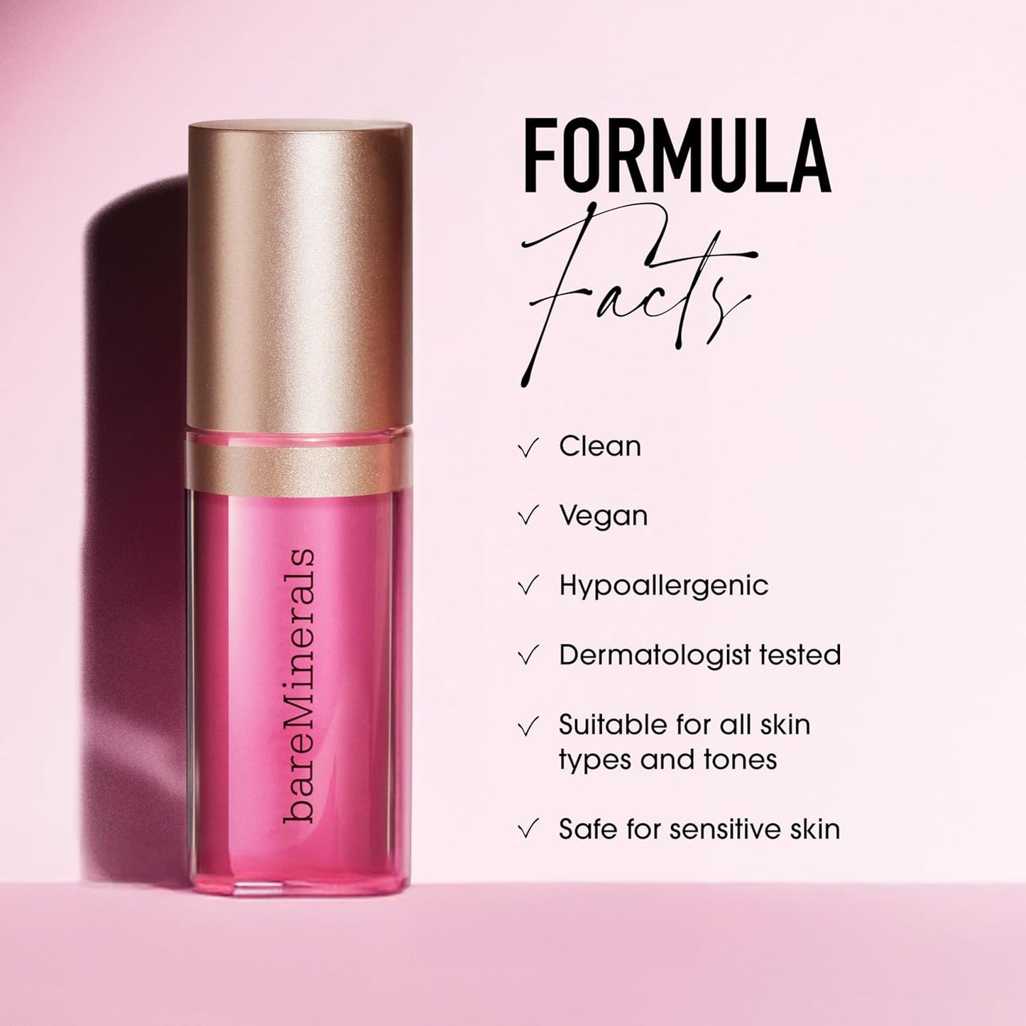 bareMinerals Nourishing Lip Oil - Ultra-Hydrating, Non-Sticky Formula with 9 Botanical Oils | High-Shine, Clean & Vegan