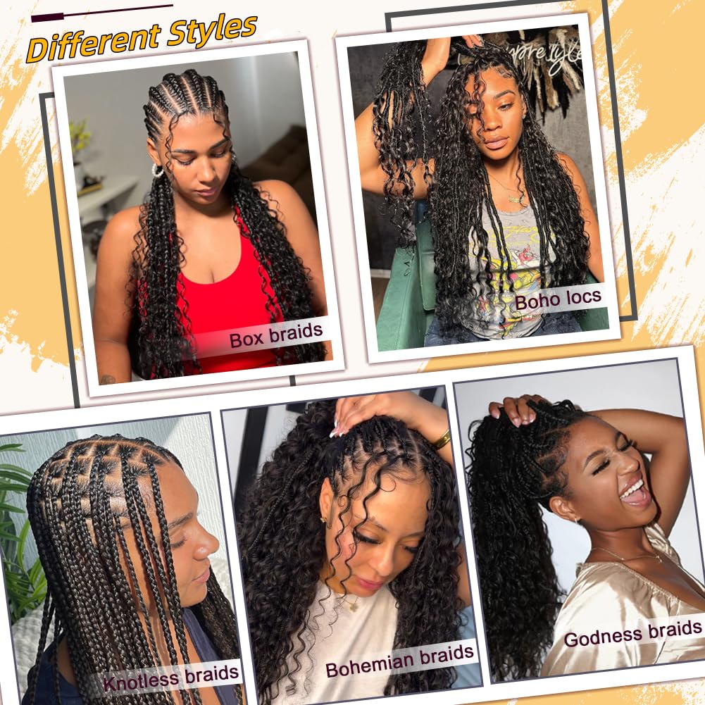 100 Percent Human Boho Braiding Hair Deep Wave Curly 12A Bulk Bundles Human Hair 105g Wet and Wavy for Boho Braids Human Hair Extensions for Braiding Human Supplies No Weft 2 Bundles