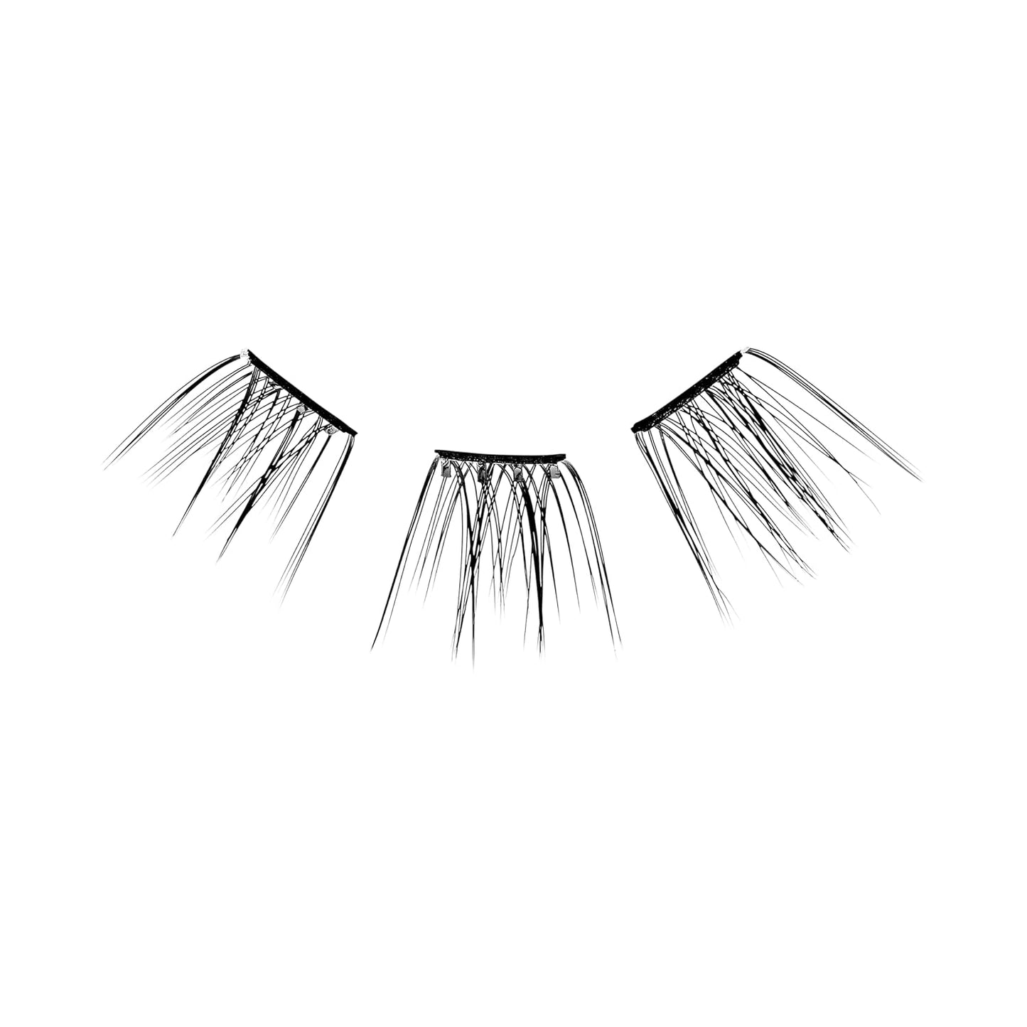 Kiss Impress Falsies - Self-Adhesive Eyelashes, 12mm-14mm Natural Volume | Black, No Glue Needed, Invisible Band