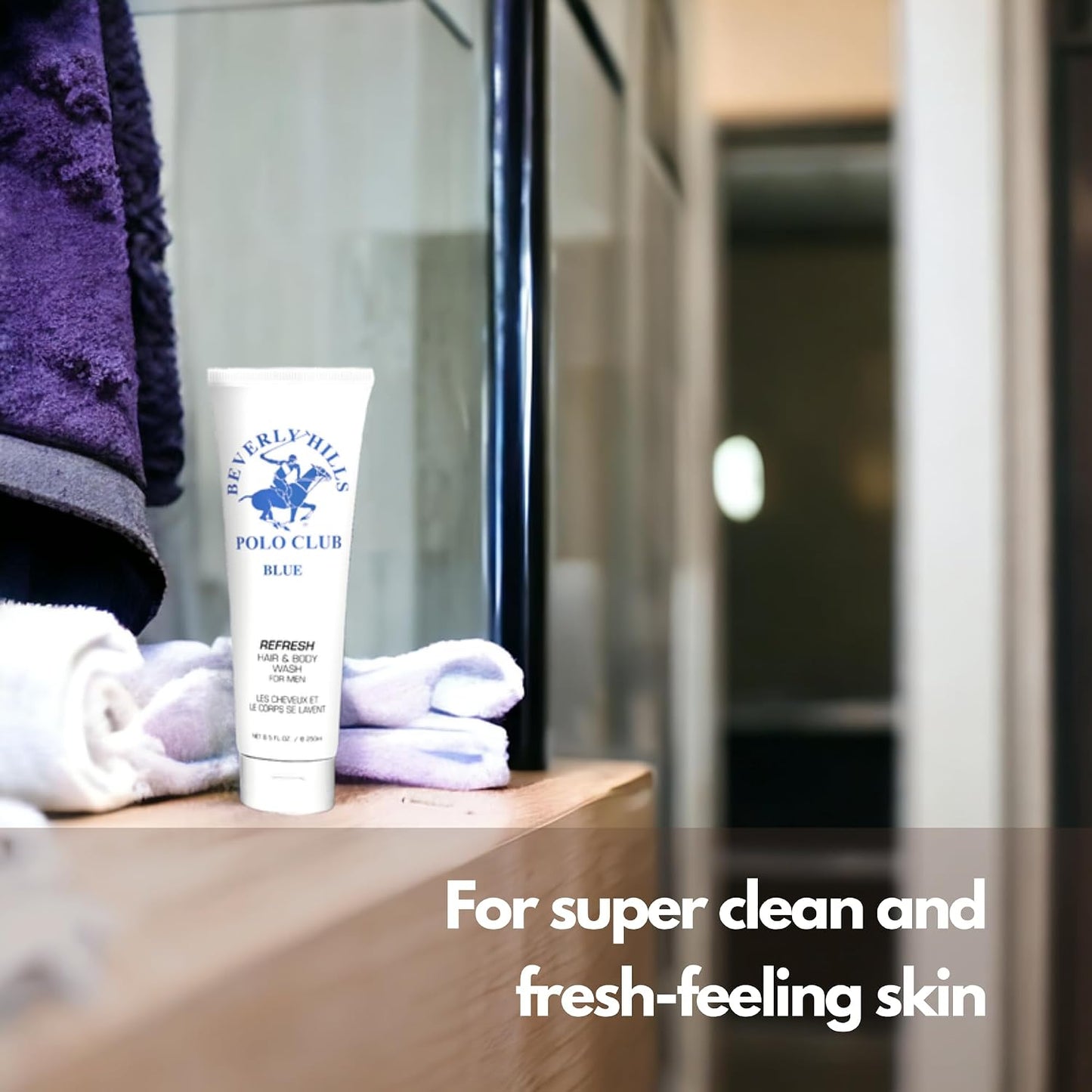 Men's Hair & Body Wash - Refreshing Cleansing Formula | Luxury Designer Scents - Long-Lasting Fragrance (Blue)