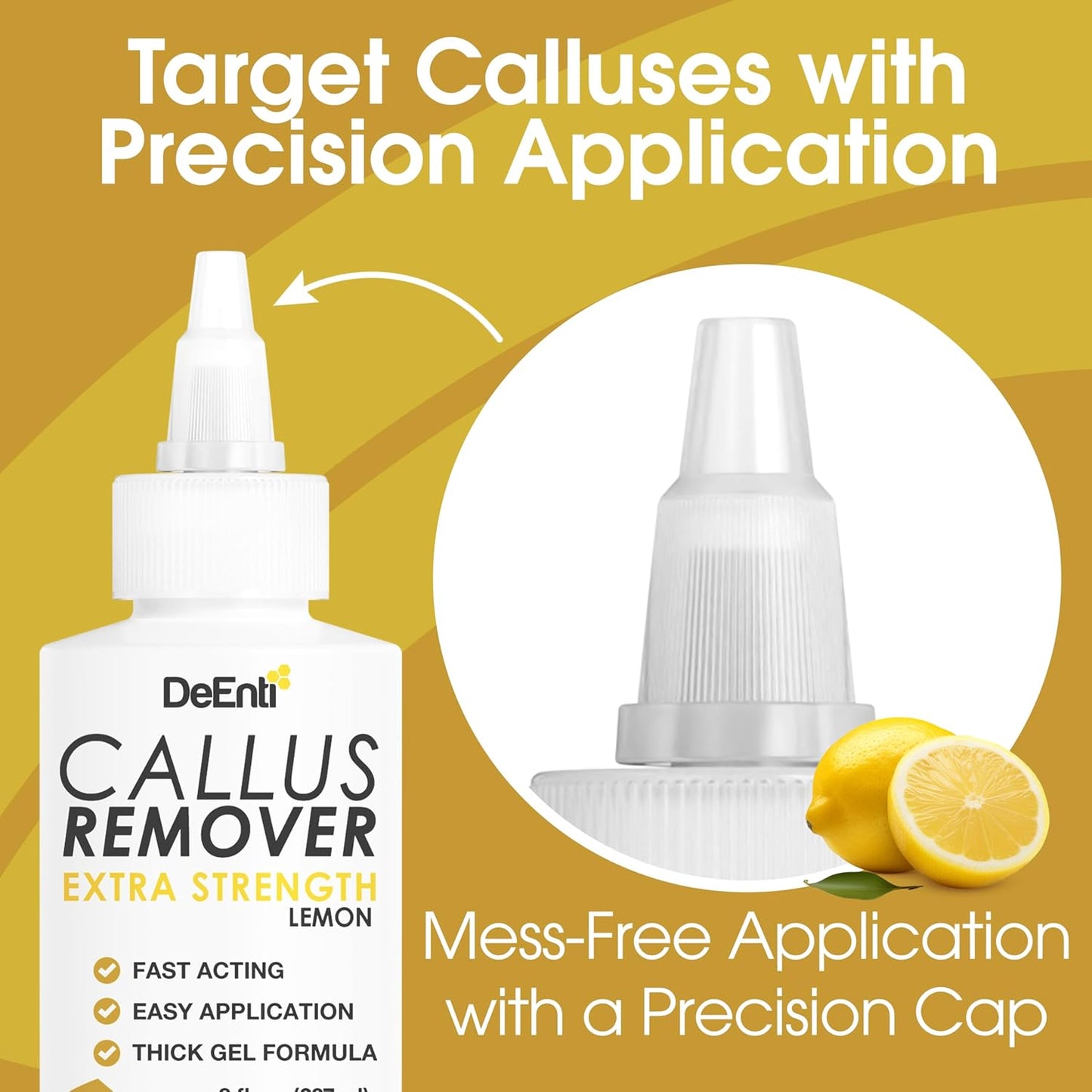 Callus Remover Gel for Feet - Extra Strength 8oz | Professional Pedicure Supplies for Dry Skin & Cracked Heels