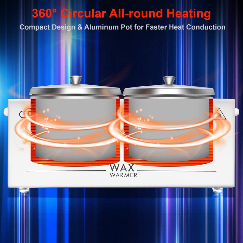 AOWOSA Professional Digital Wax Heater Machine for Hair Removal, Large Wax Pot Warmer with Adjustable Temperature and Constant Temperature Function for Spa Beauty Salon Esthetician Home