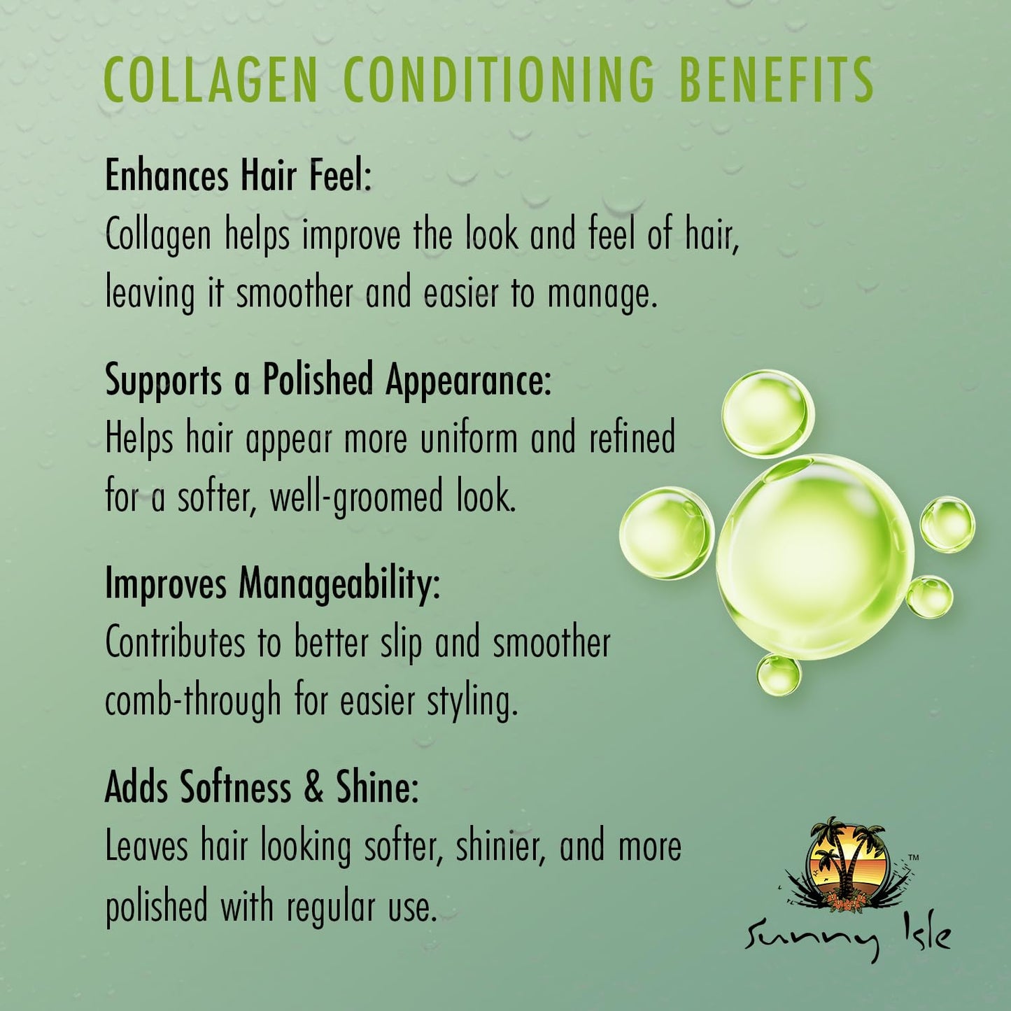 Sunny Isle Avocado & Collagen Hair Masque - Nourishing, Hydrating, Jamaican Black Castor Oil - 16oz
