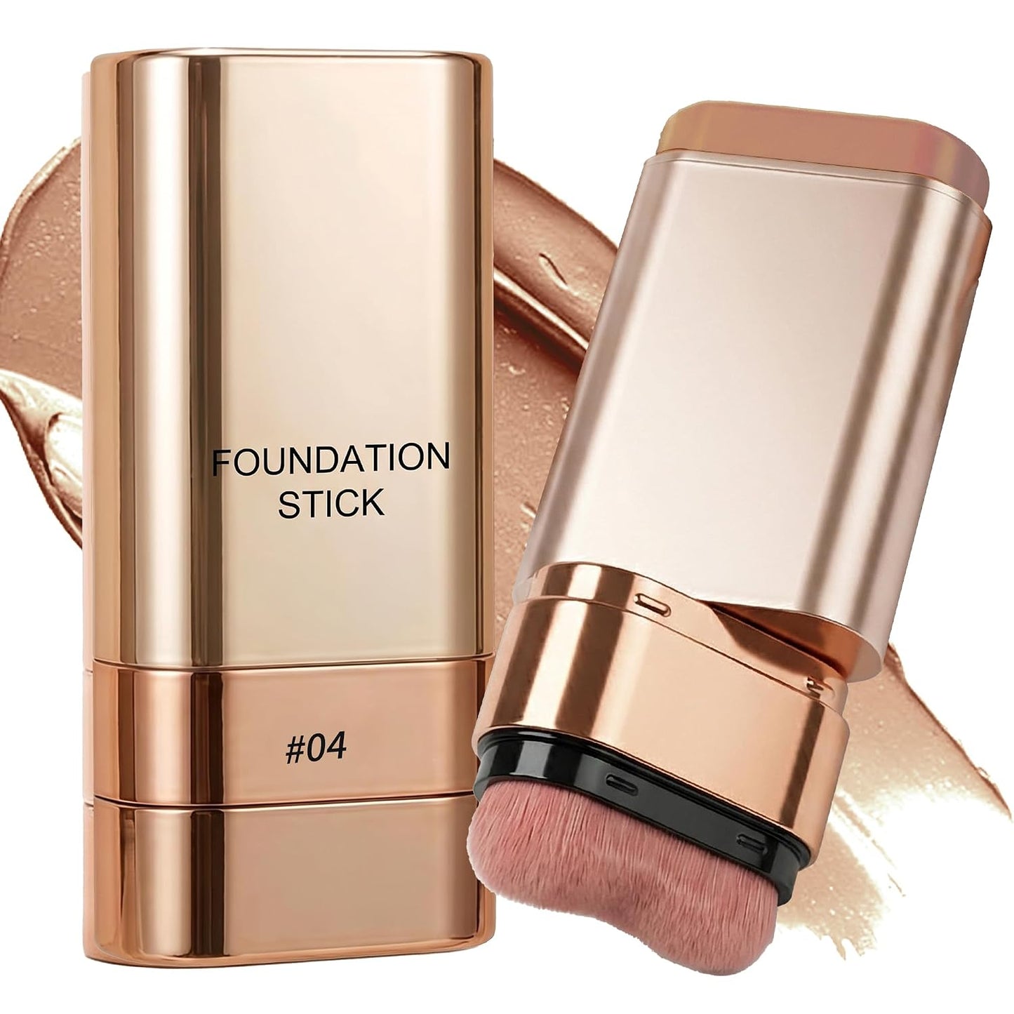 Luminous Dual-Ended Foundation Stick - Full Coverage Contouring & Concealer | Waterproof, Skin-Friendly, 01 Ivory