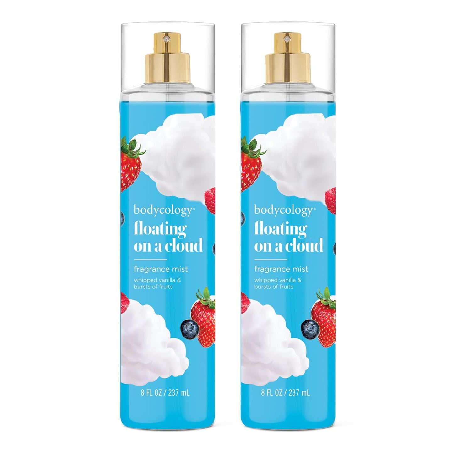 Bodycology Hawaiian Beach Body Mist - Long-Lasting Fragrance, 8 fl oz (Pack of 2)
