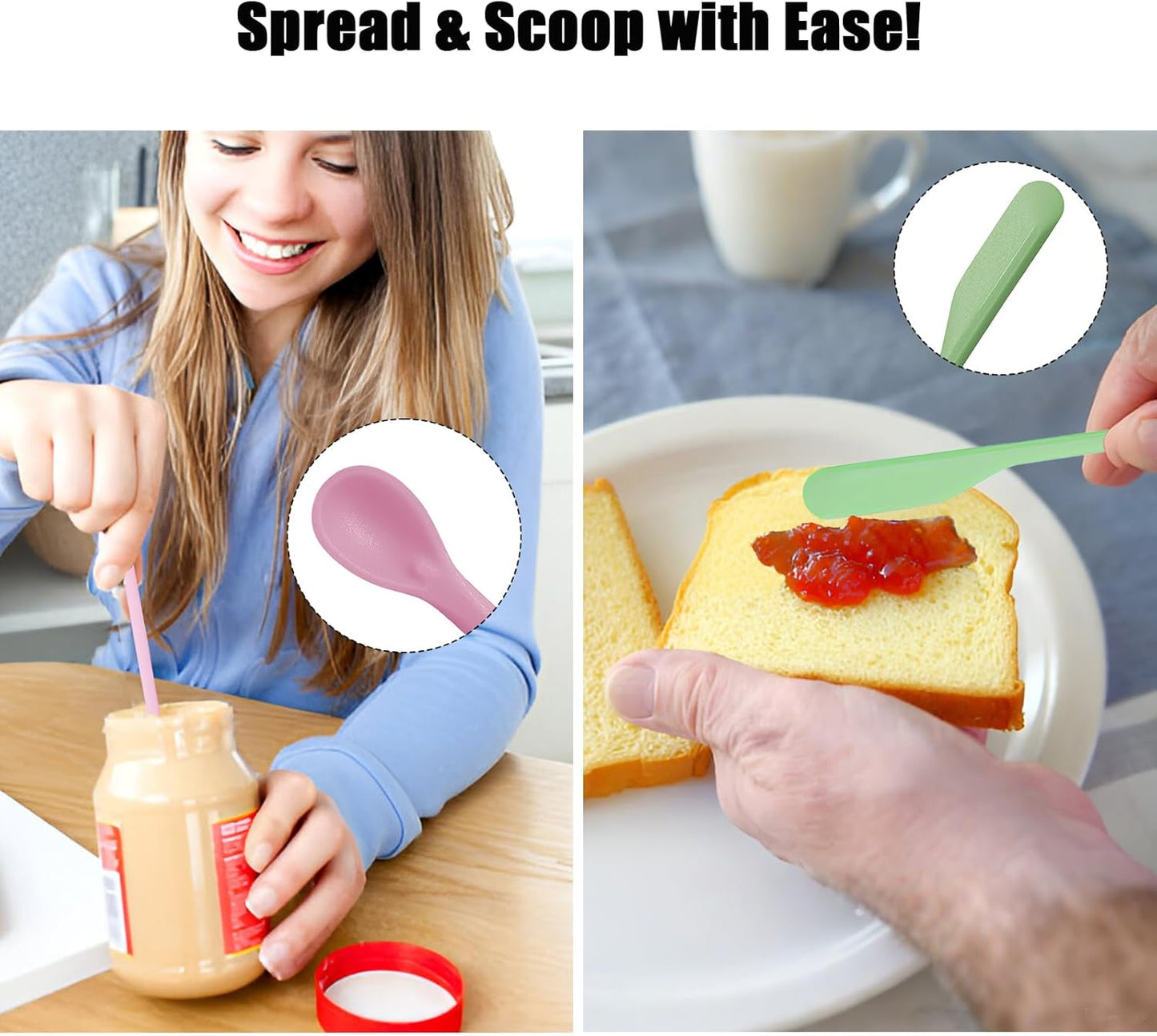 Silicone Spatula Set - 6-Piece Mini Scraper for Jars, Bottles & Beauty | Versatile Kitchen Tools
