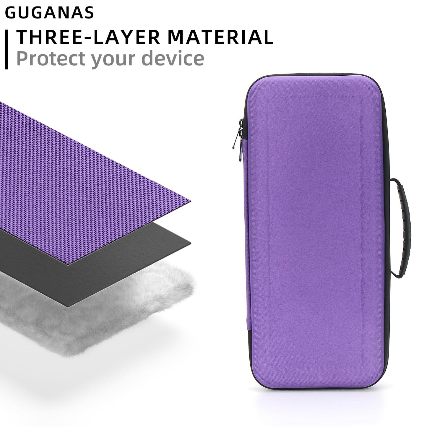 Guganas Hard travel Case Compatible with Dyson Airstrait Straightener, Carrying storage Bag for Airstrait HT01. (Purple)