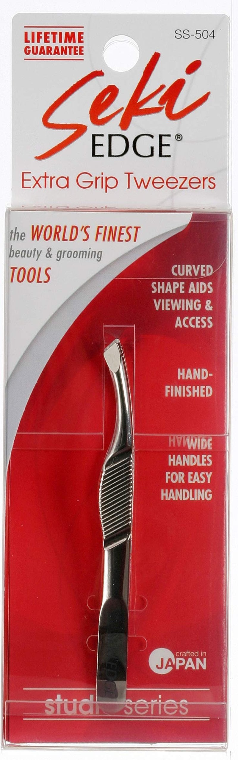 SEKI EDGE SS-504- Extra Grip Slant Tweezer