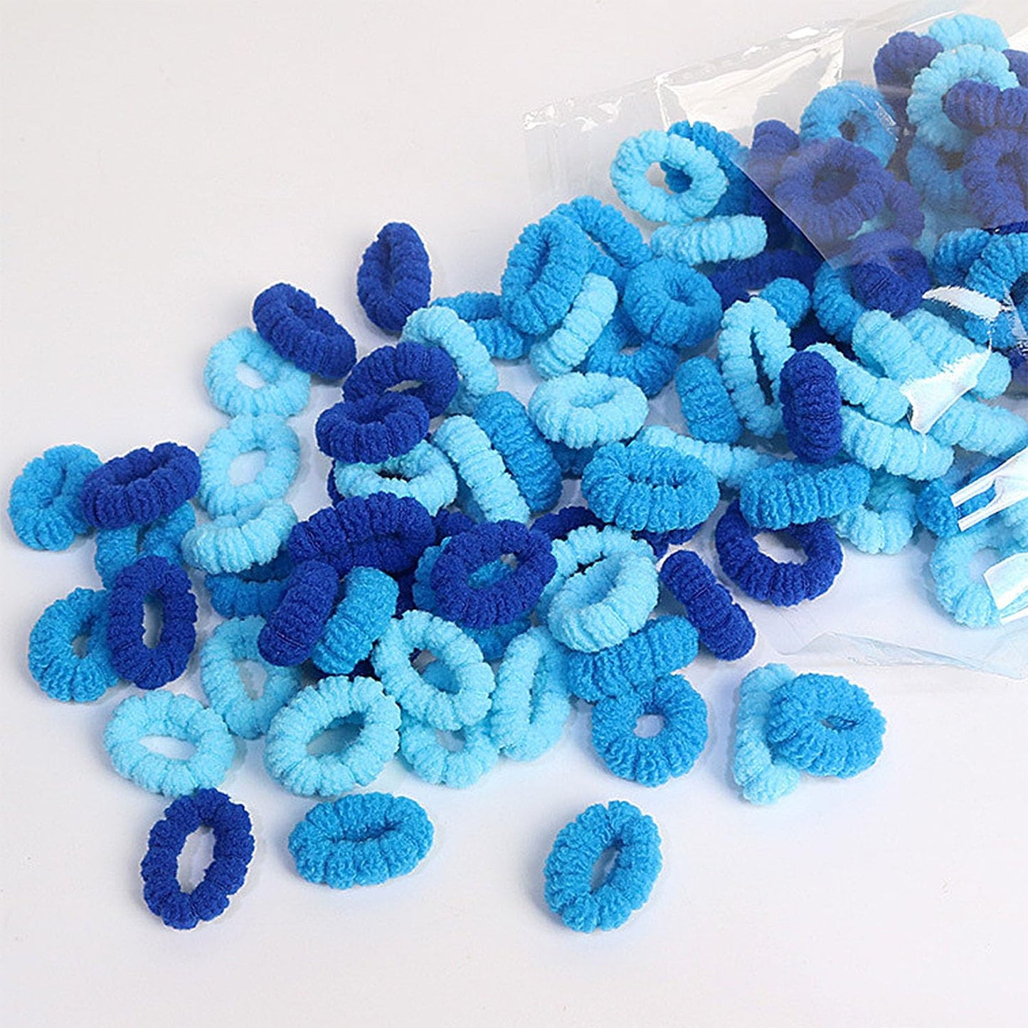 Multicolor Cotton Hair Ties - 500 PCS Soft No-Crease Baby Elastics | Gentle Hold for Kids & Toddlers