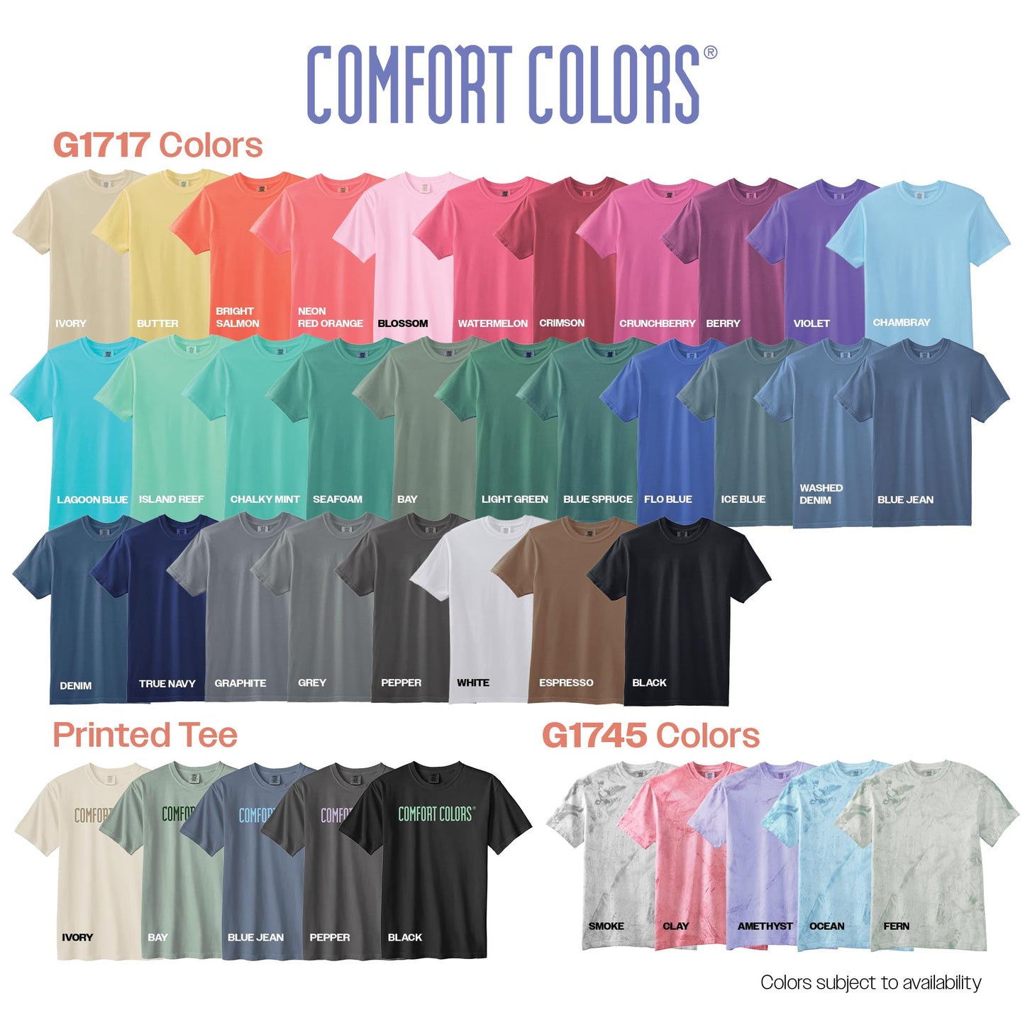 Comfort Colors Adult Short Sleeve Tee, Style G1717, White (1-pack), Large