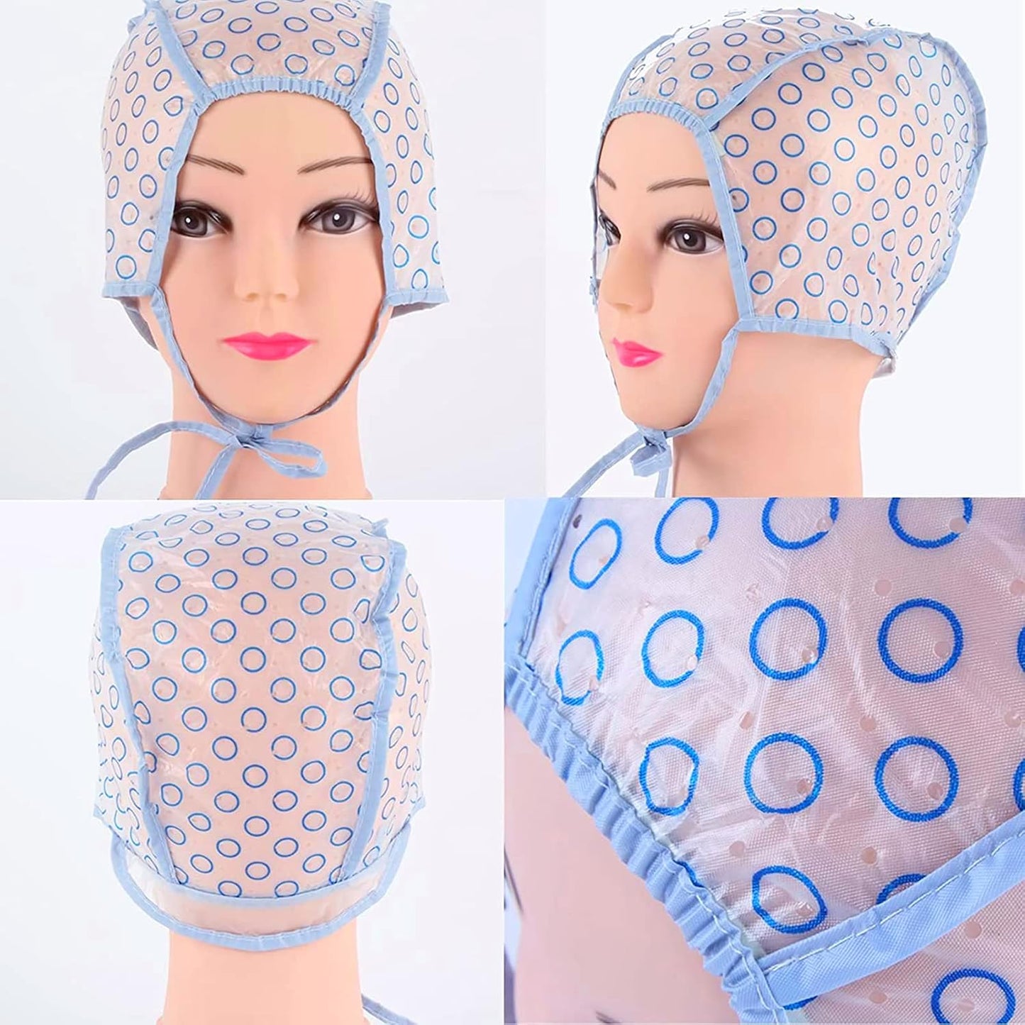 Disposable Hair Highlighting Cap Set - 8 Caps & 4 Hook Needles for Easy Dyeing | Perfect for Home Use