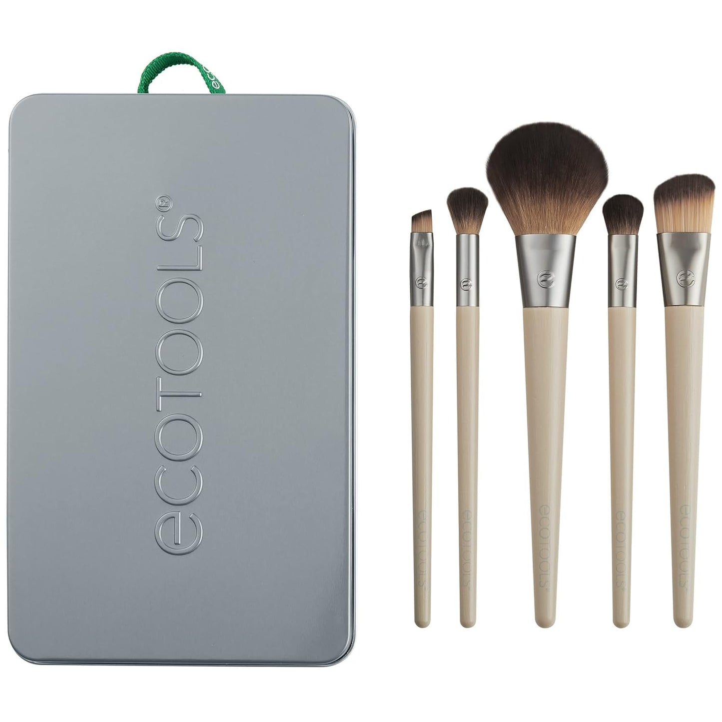 EcoTools Makeup Brush Set - 6 Piece Eco-Friendly Kit for Eyeshadow, Blush & Foundation | Vegan & Cruelty-Free