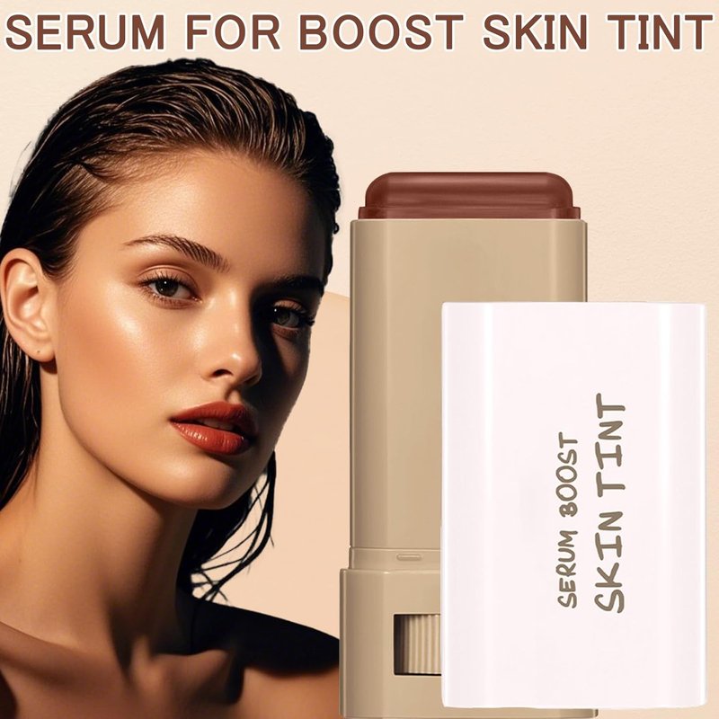 Tinted Moisturizer Stick Serum - Multiuse Solid Foundation & Contour Balm | Natural Makeup for Flawless Skin