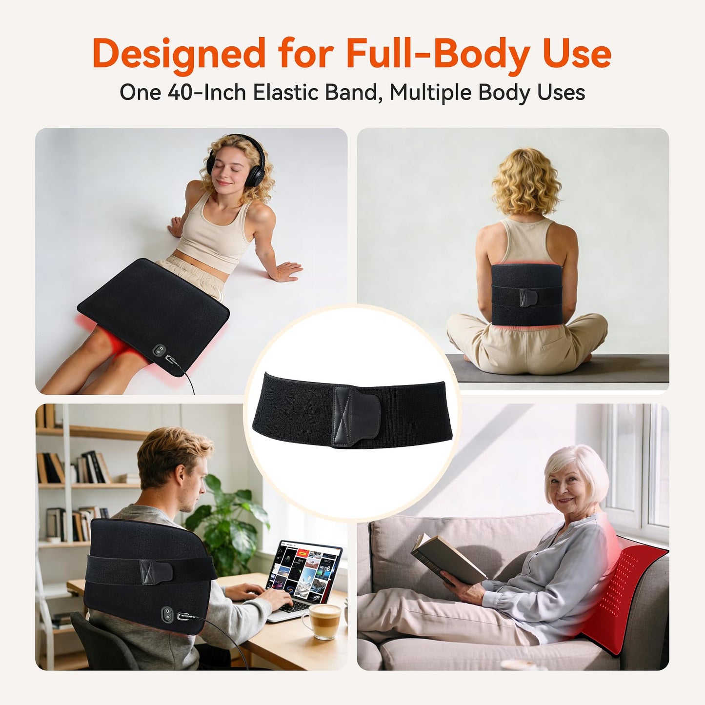 Xefinic Full Body Red Light Therapy Mat with 140 LEDs, 3-in-1 660nm & 850nm TPU Infrared Light Blanket, 18.5" x 14" Foldable Therapy Pad with Timer Controller Pulse Modes for Home Use 24W