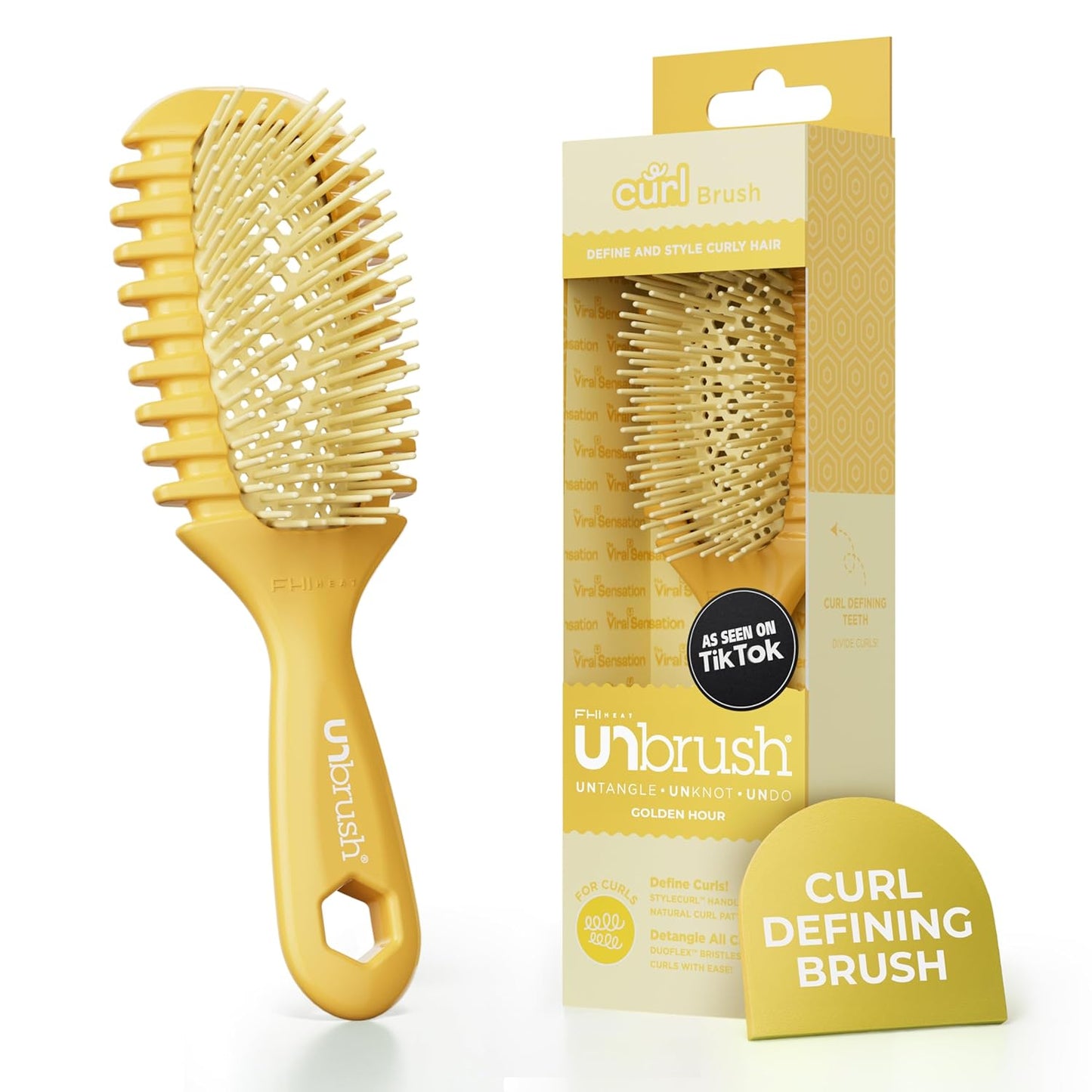 FHI Heat Curl Collection - Pain-Free Brushing & Curl Enhancing for Curly Hair | Wet Use Only