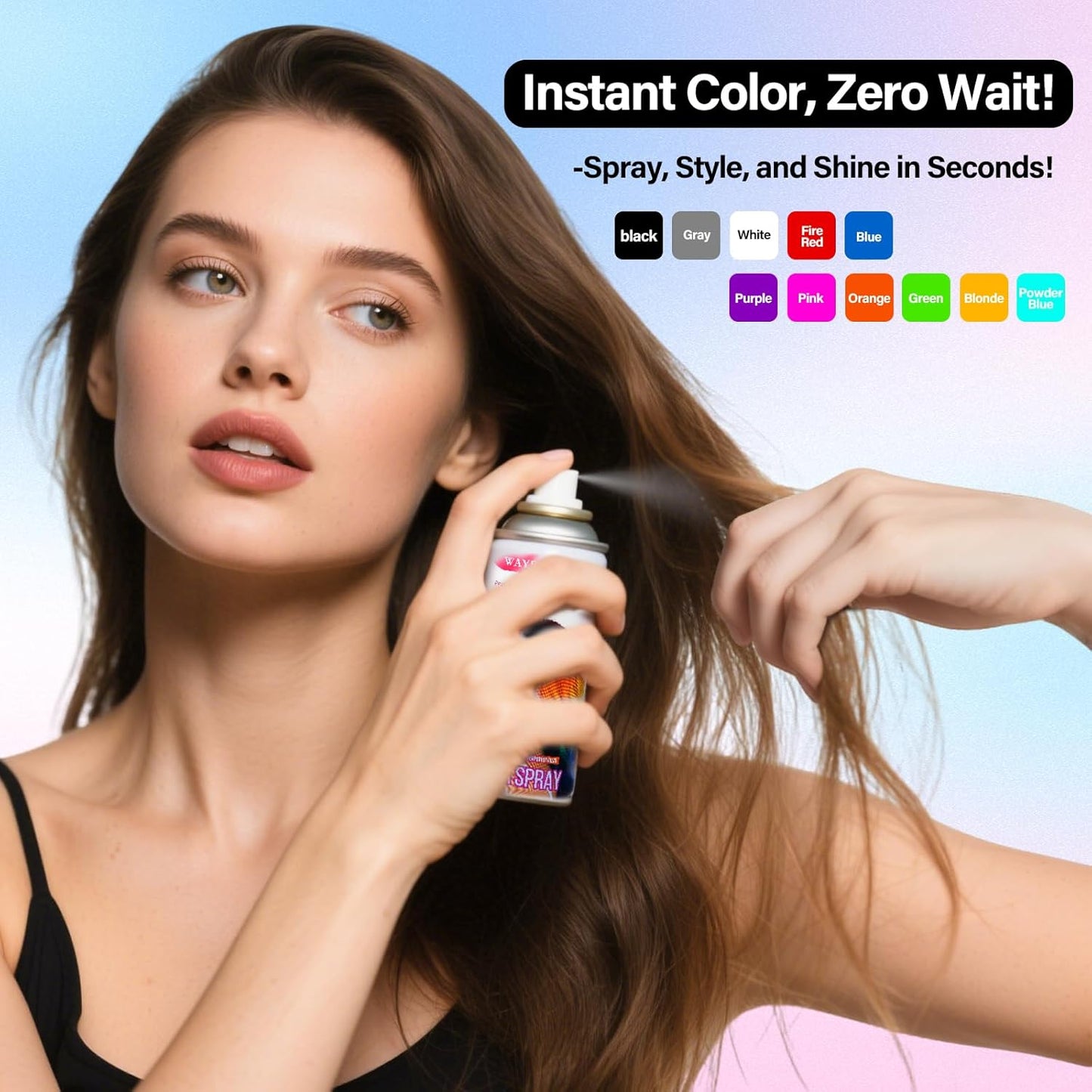 Temporary Hair Color Spray - Washable Hair Dye for Kids & Adults | Perfect for Cosplay, Halloween & Parties (4.06 oz)